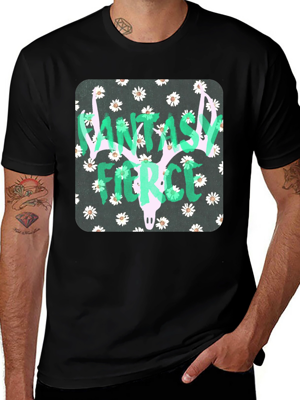 Fantasy Fierce Graphic Tee - Black Unisex
