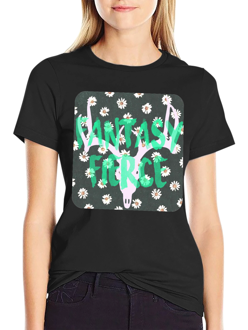Fantasy Fierce Graphic Tee - Black Unisex