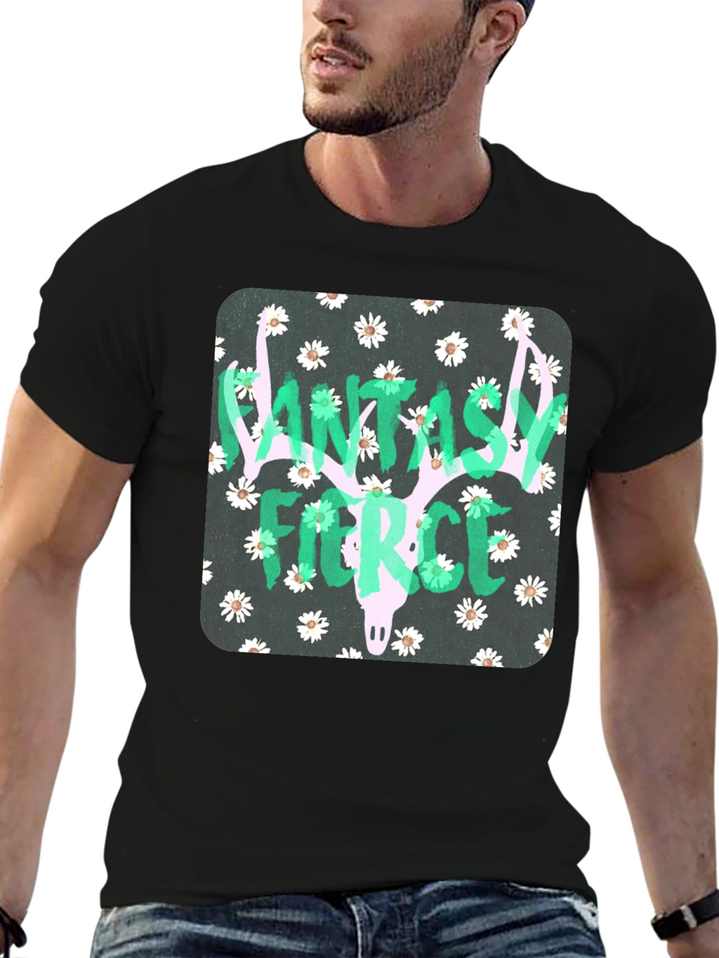 Fantasy Fierce Graphic Tee - Black Unisex