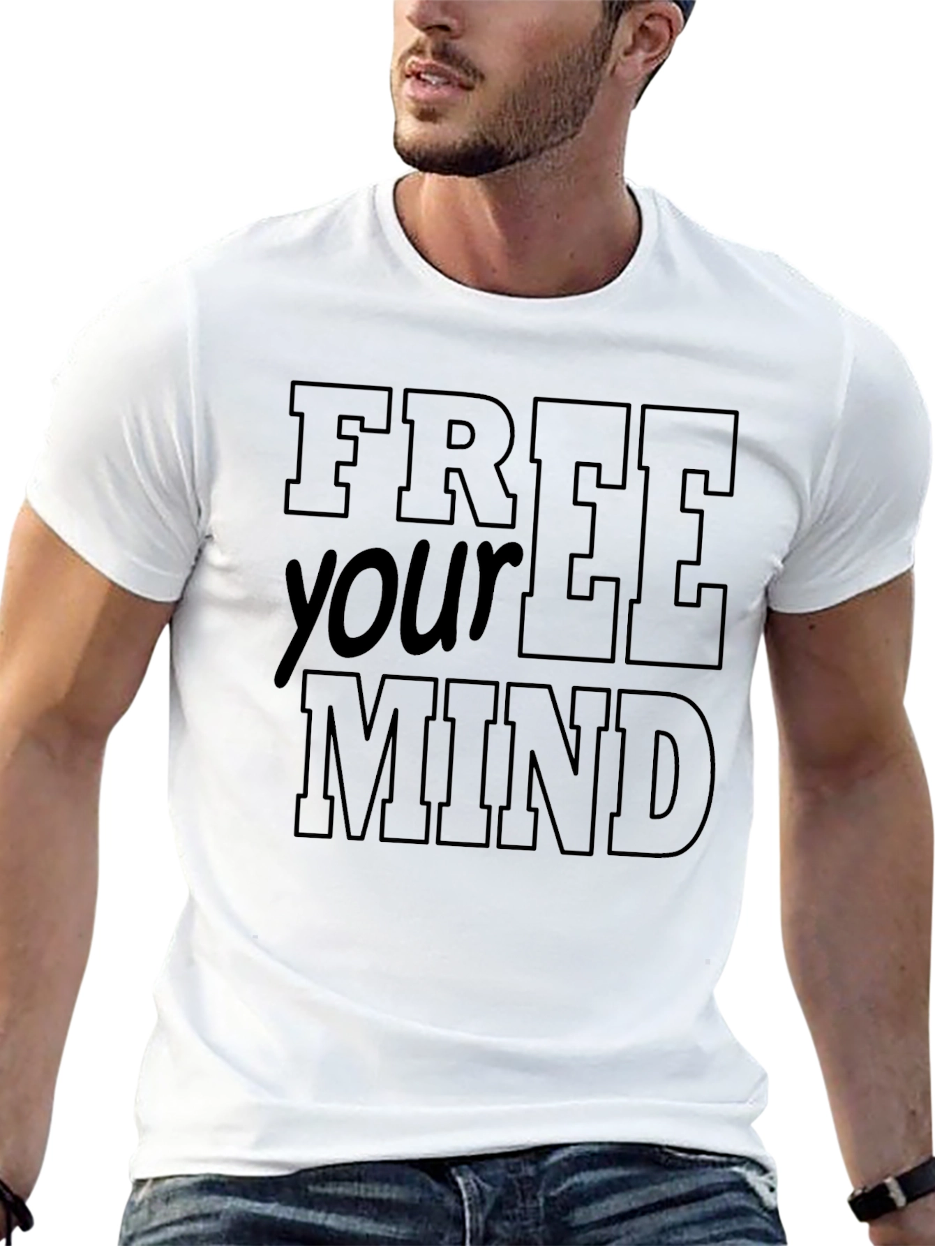 Free Your Mind Black Graphic Tee