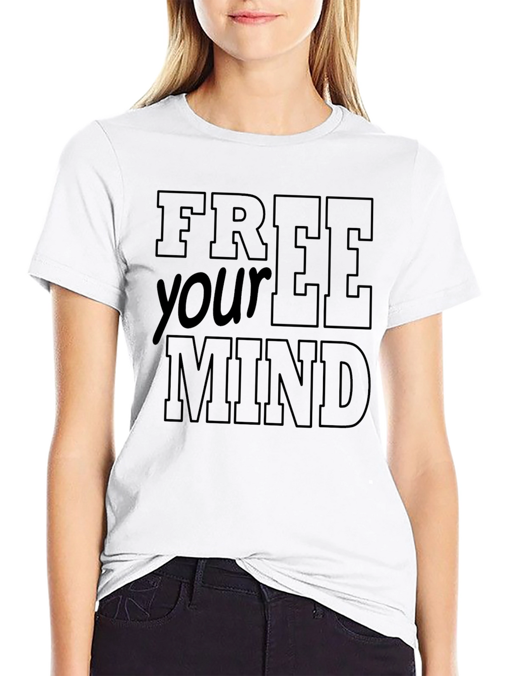 Free Your Mind Black Graphic Tee