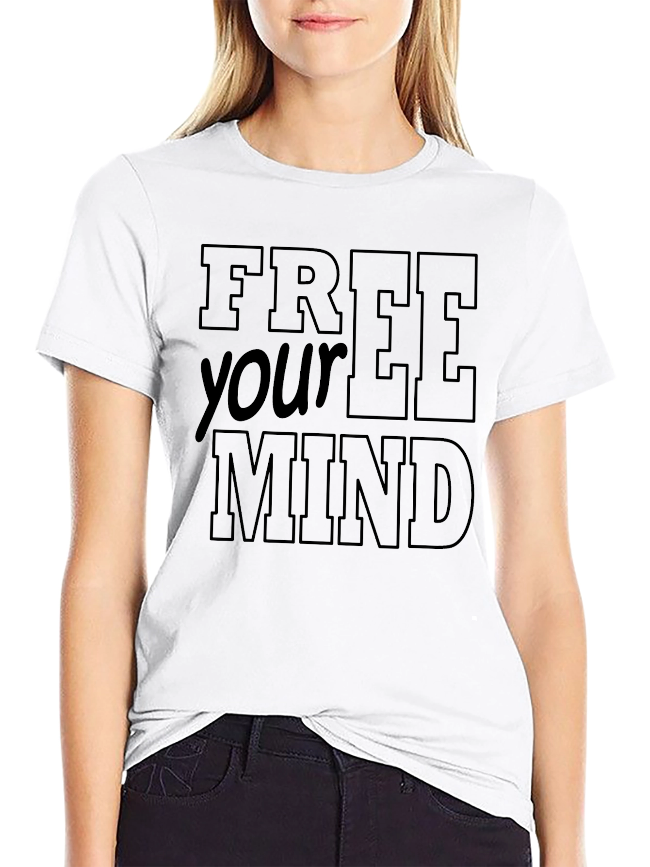 Free Your Mind Black Graphic Tee