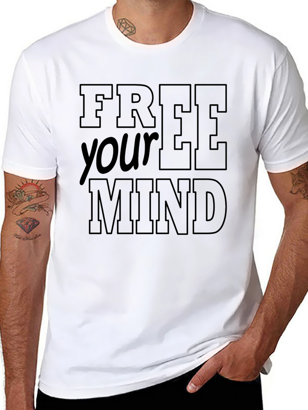 Free Your Mind Black Graphic Tee