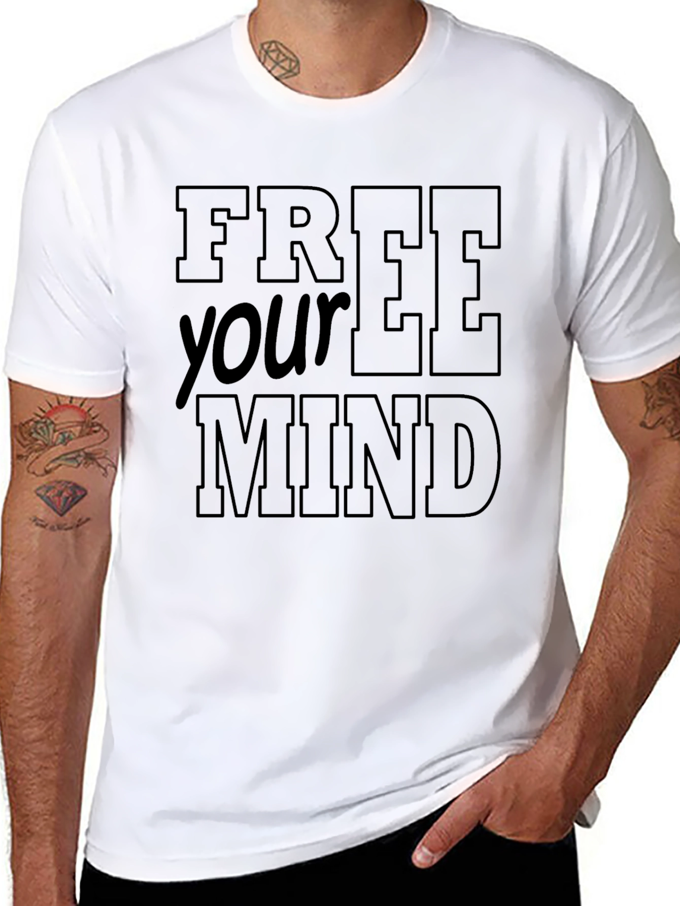 Free Your Mind Black Graphic Tee