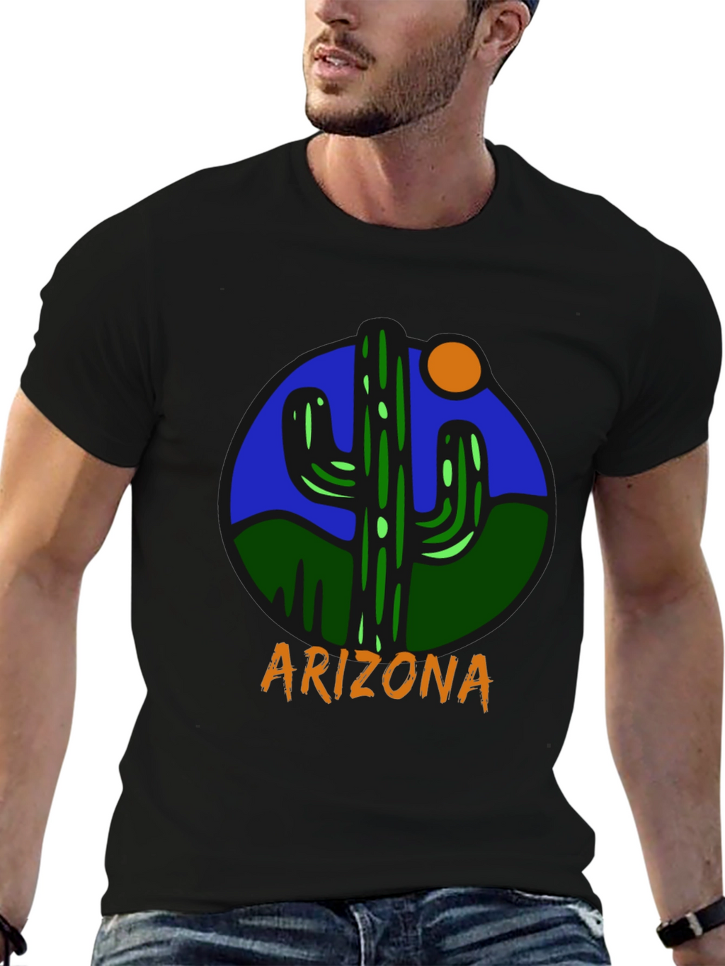 Arizona Cactus Graphic Tee - Desert Style