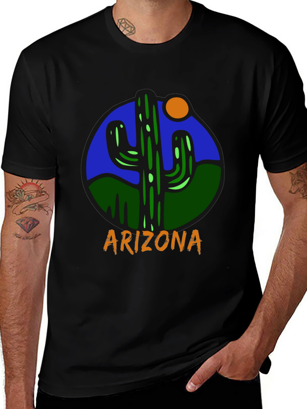 Arizona Cactus Graphic Tee - Desert Style