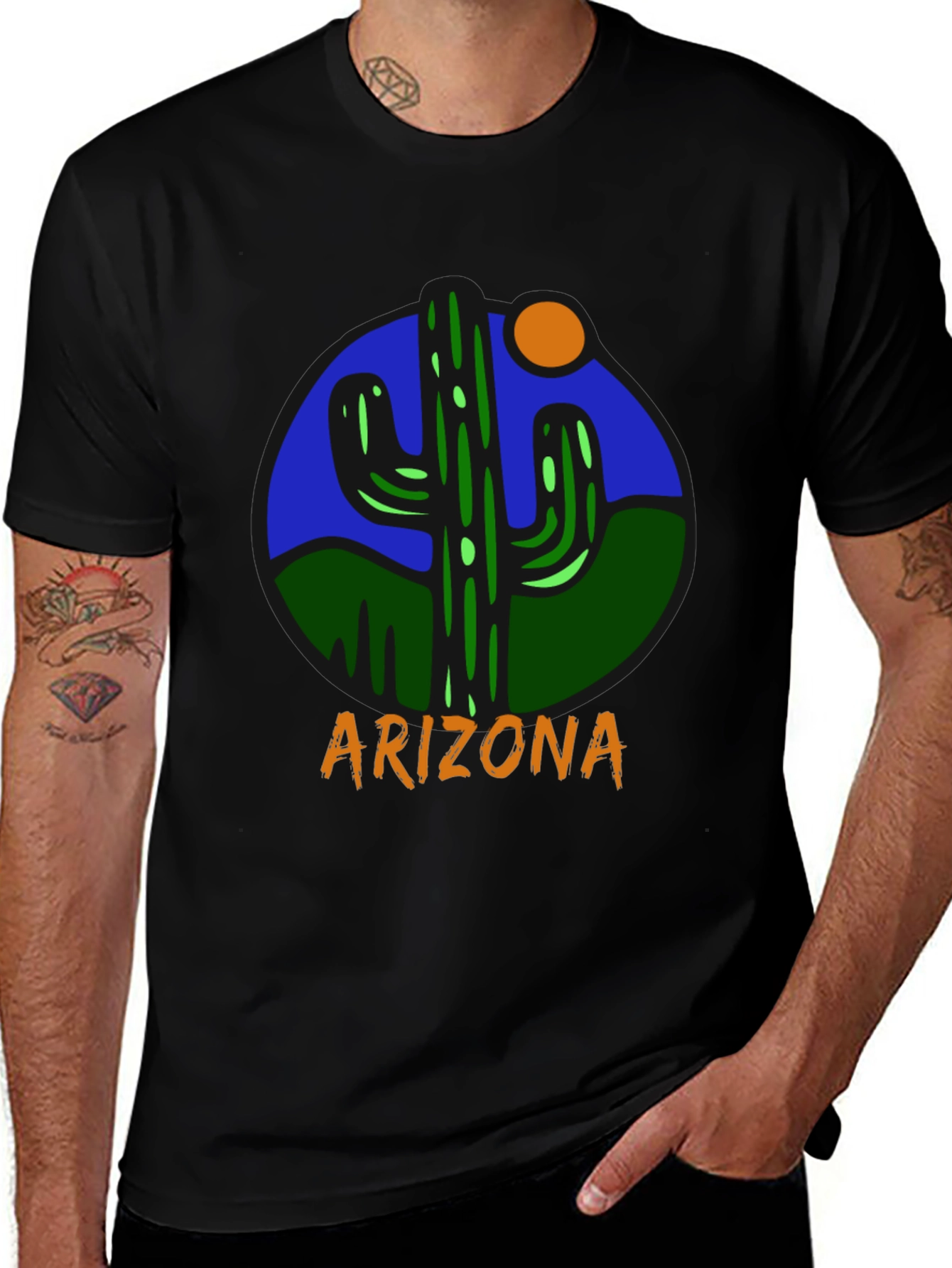 Arizona Cactus Graphic Tee - Desert Style