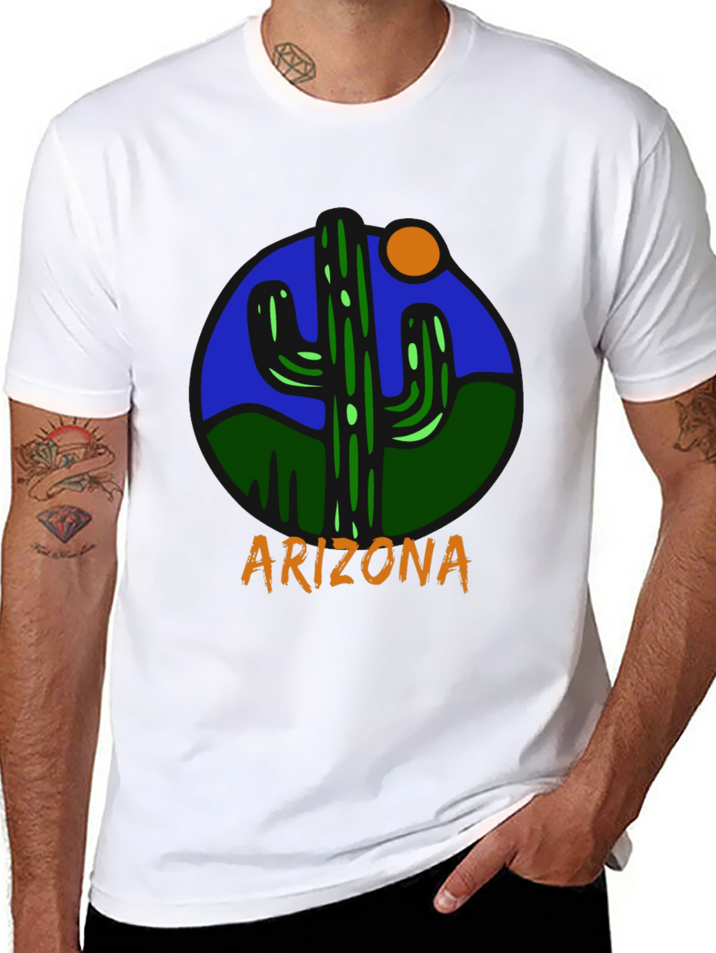 Arizona Cactus Graphic Tee - Desert Style