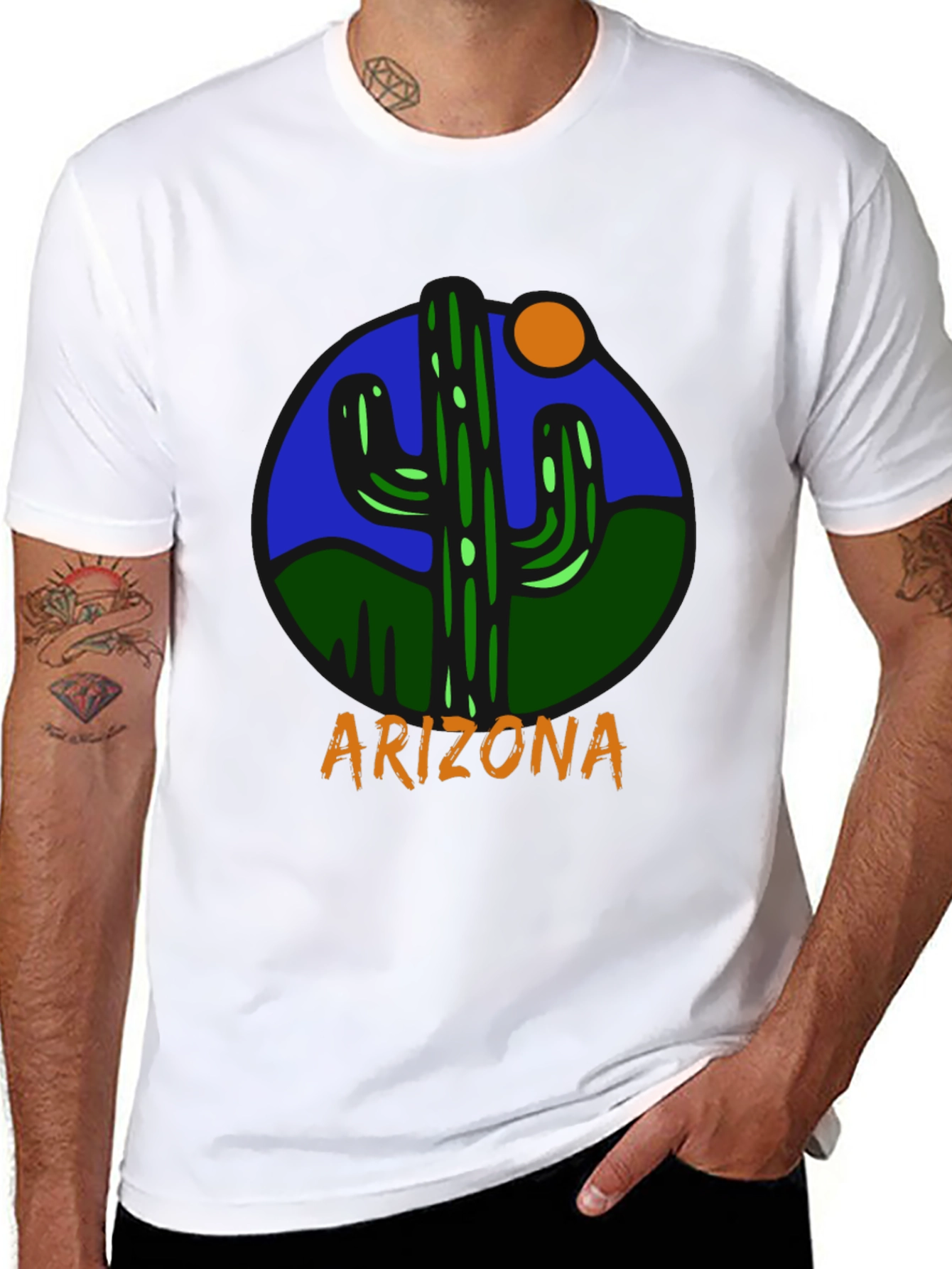 Arizona Cactus Graphic Tee - Desert Style