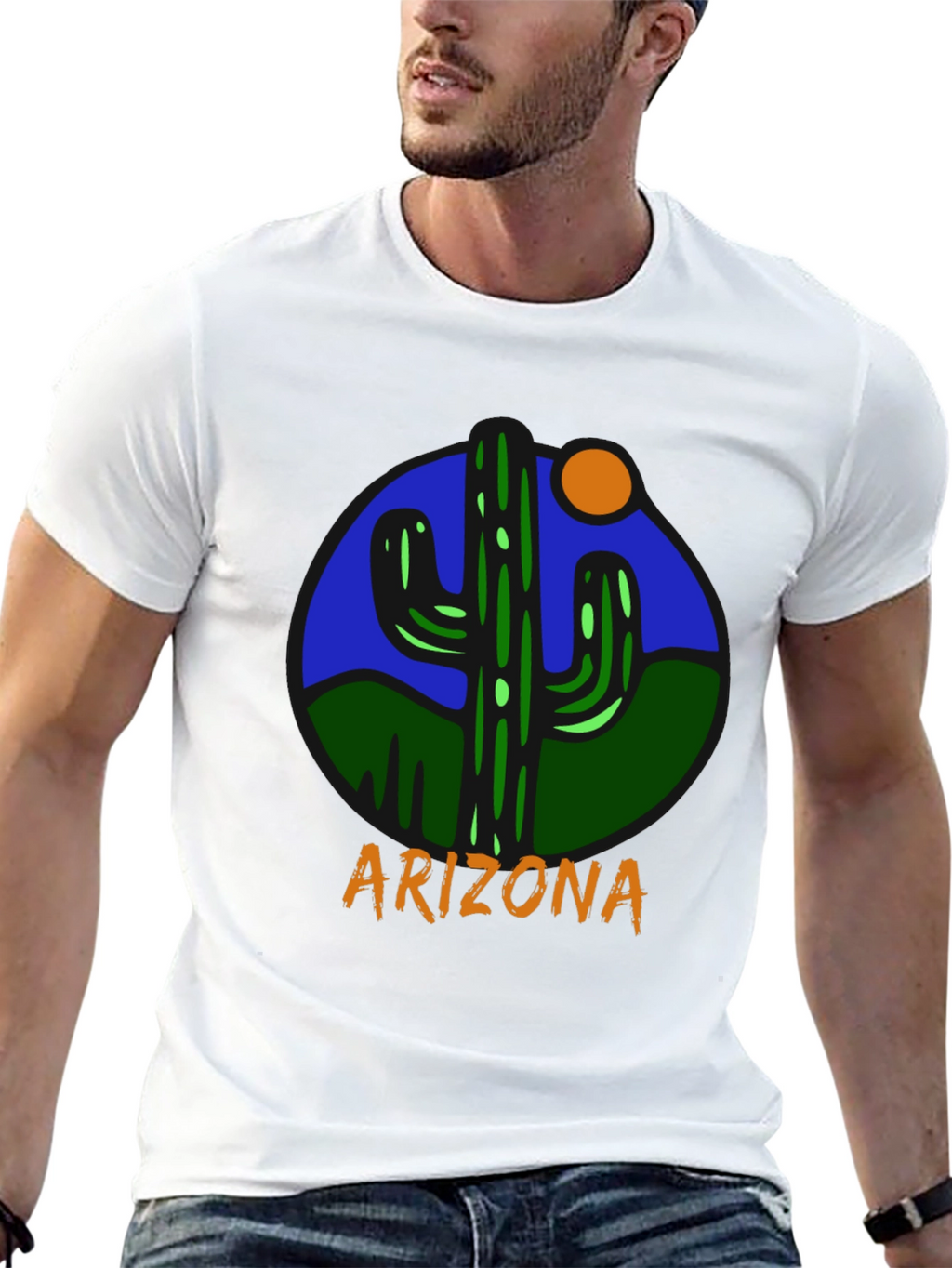 Arizona Cactus Graphic Tee - Desert Style