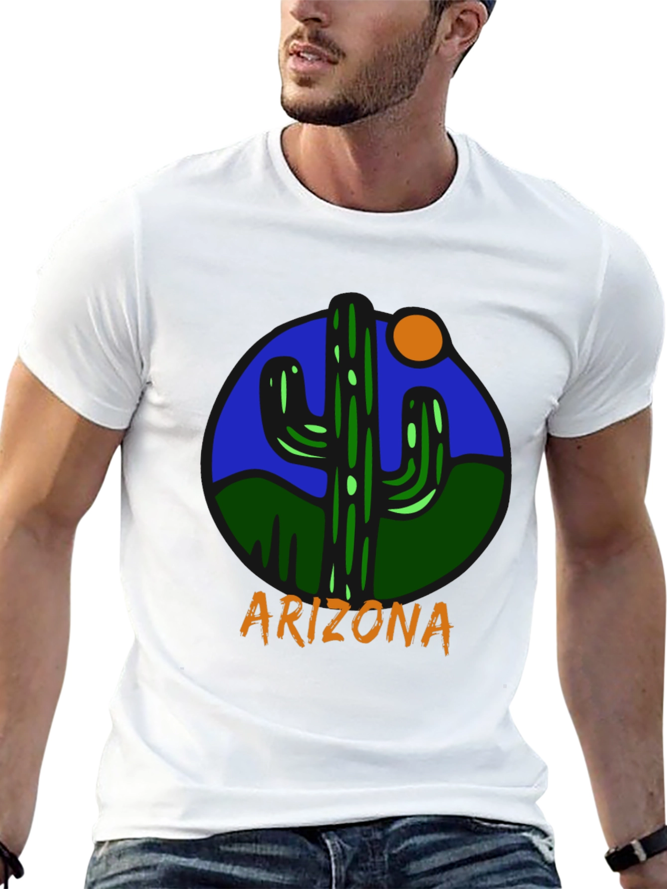 Arizona Cactus Graphic Tee - Desert Style