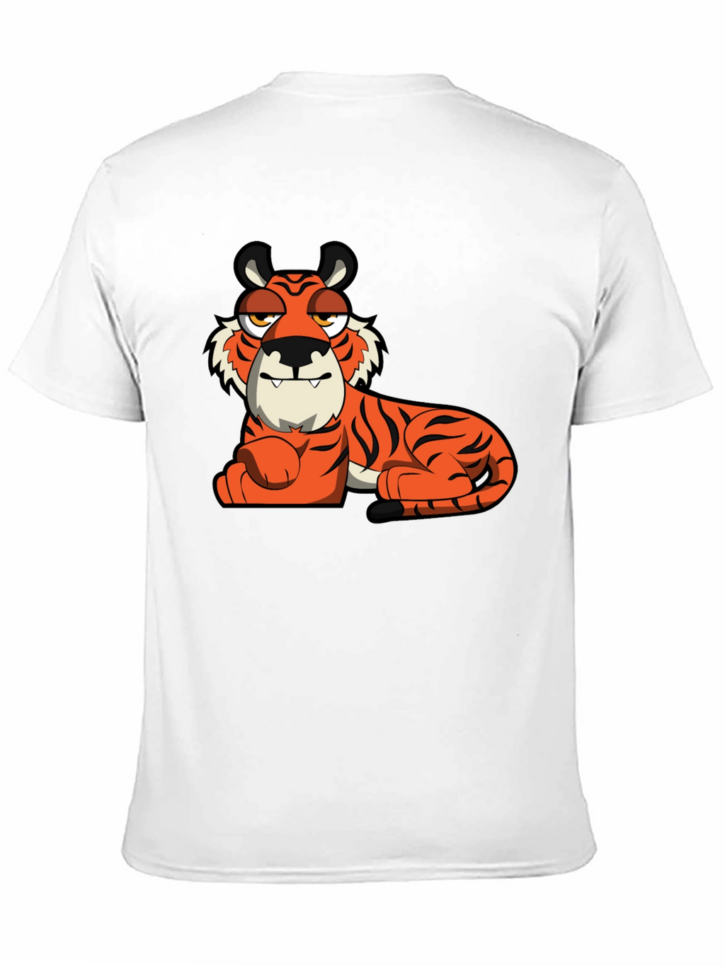 Cool Cartoon Tiger Black T-Shirt