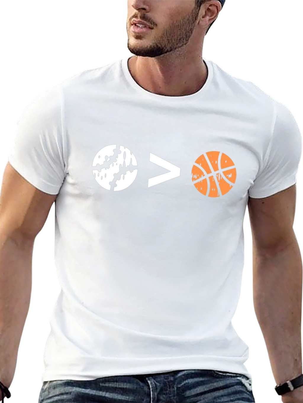 Baseball Over Basketball Graphic Tee