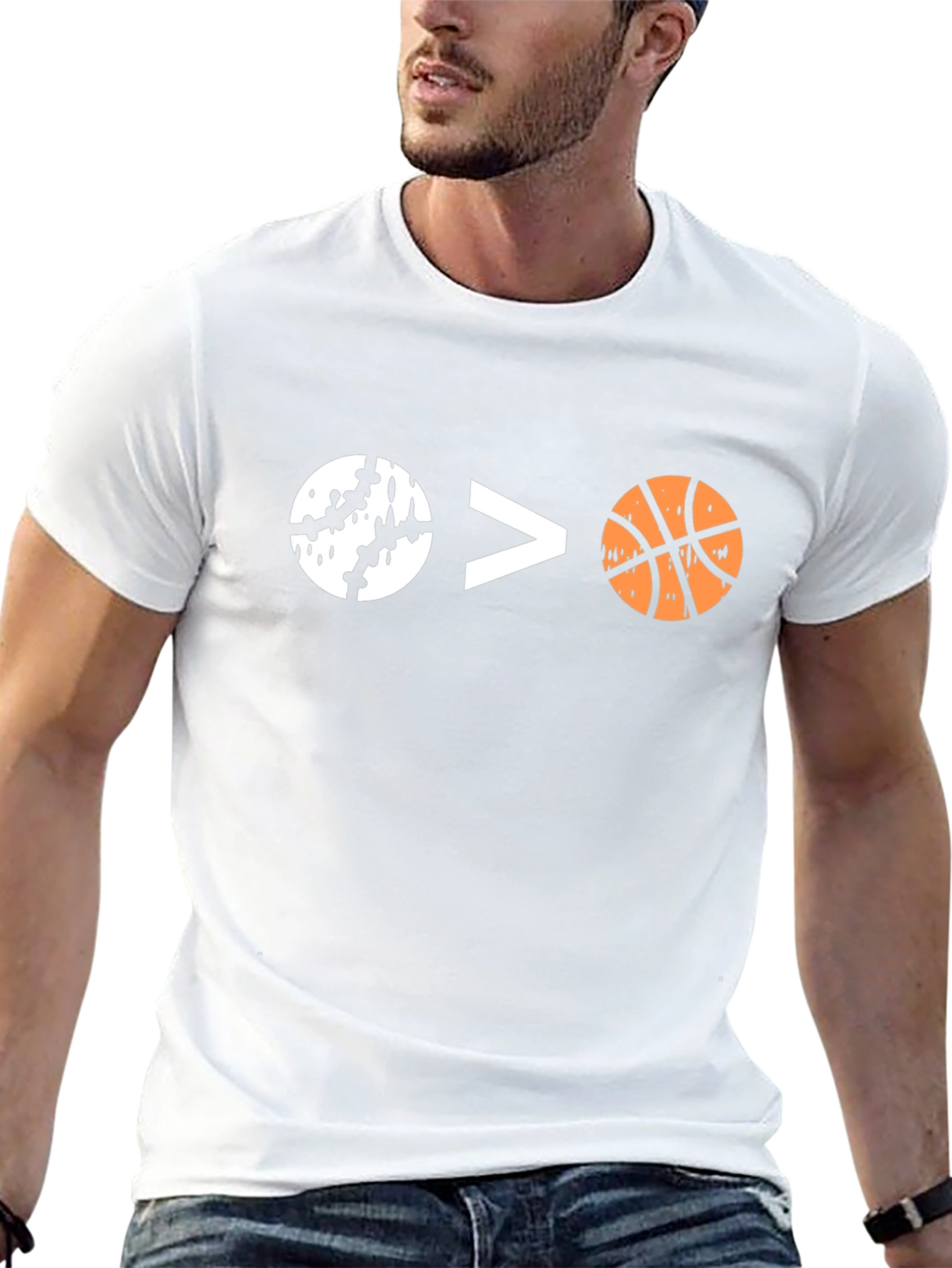 Baseball Over Basketball Graphic Tee