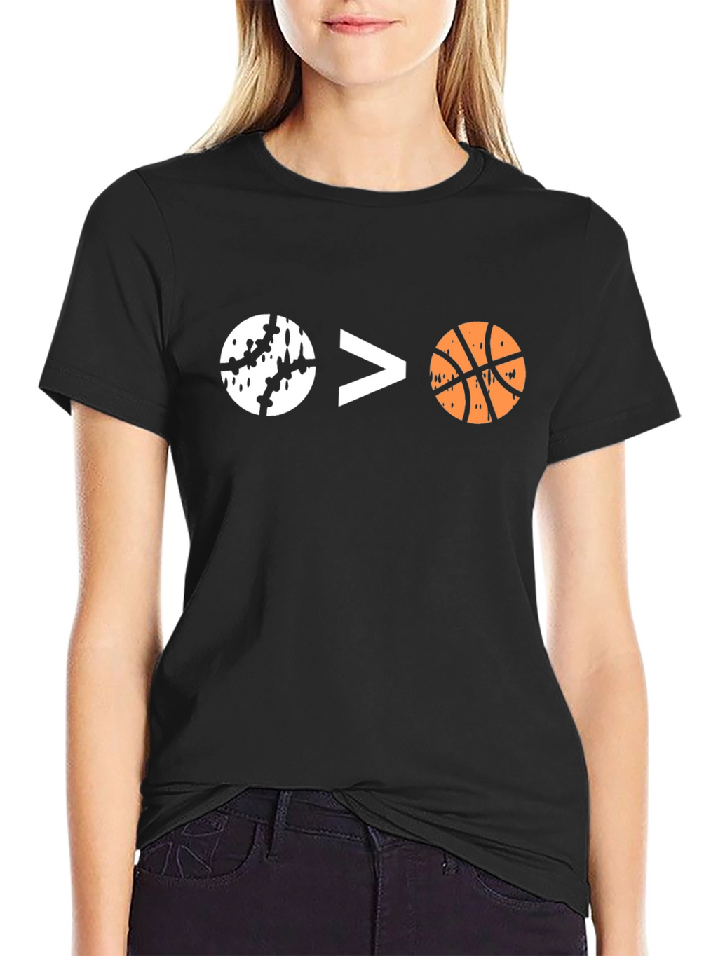 Baseball Over Basketball Graphic Tee