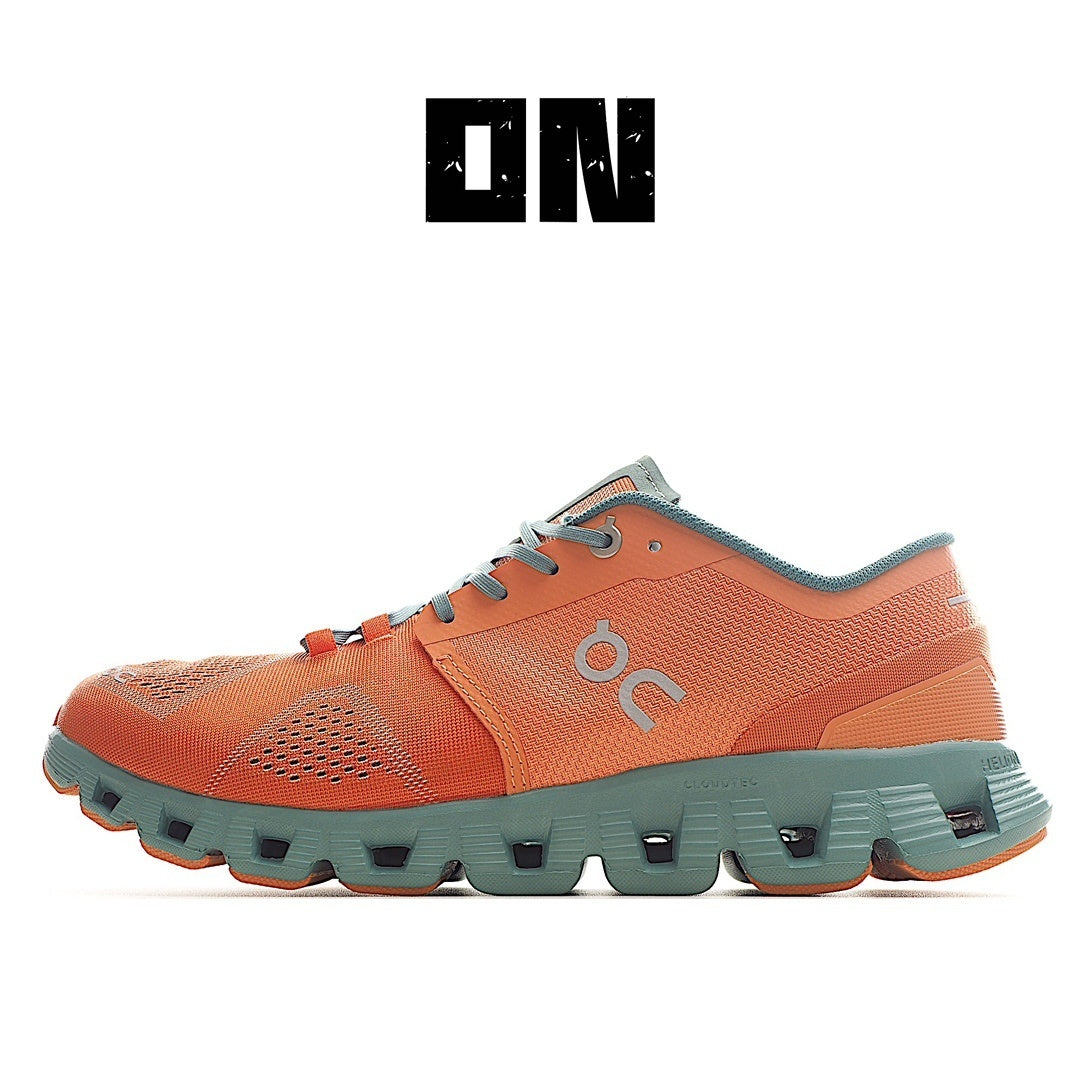 On Running Mens Cloud X Textile Synthetic Orange