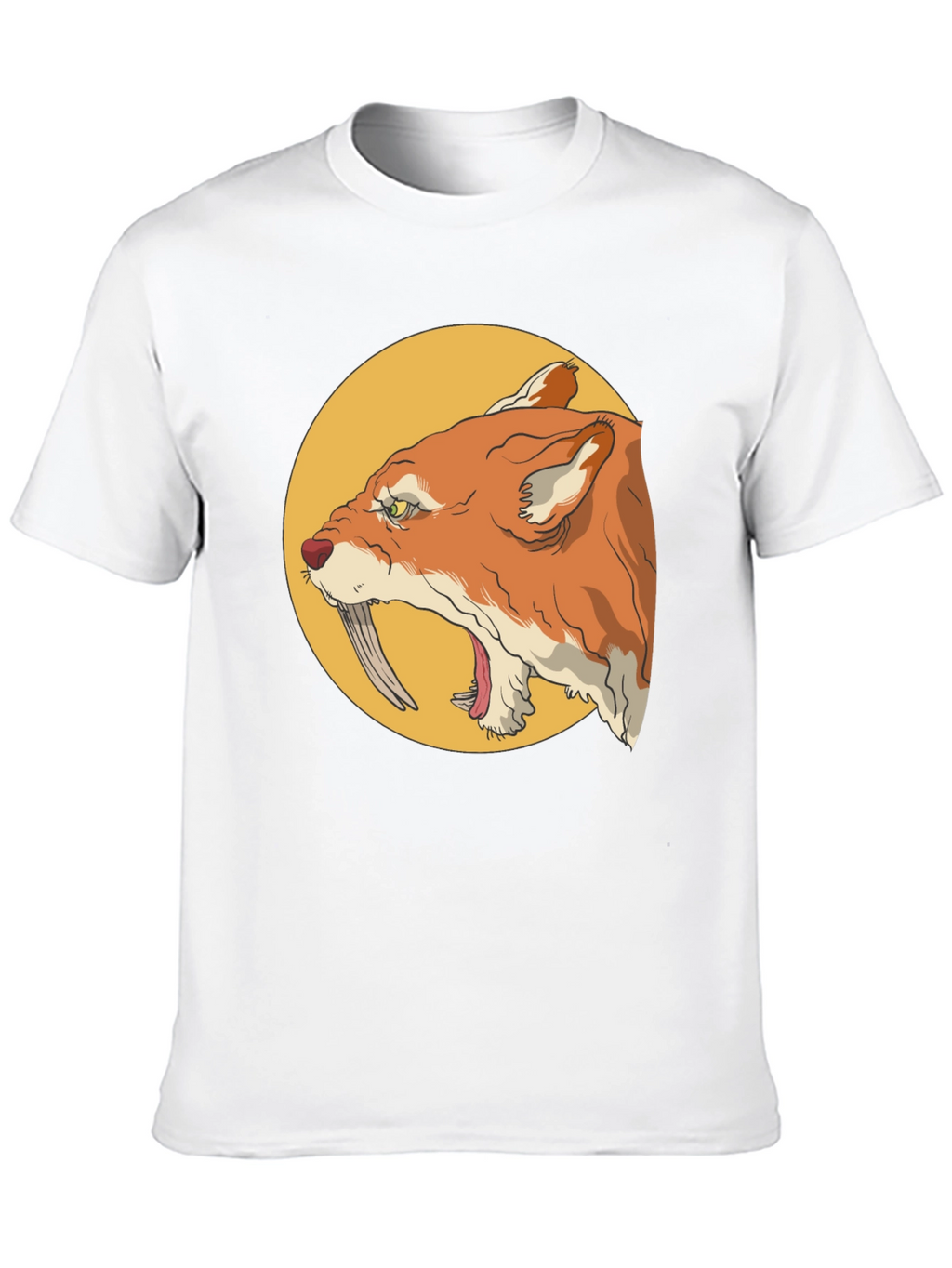 Cool Graphic Tee - Saber-Toothed Cat Design