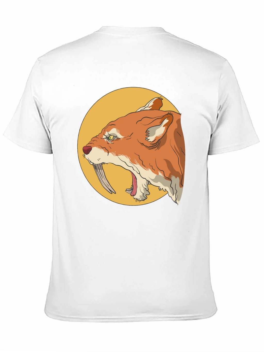 Cool Graphic Tee - Saber-Toothed Cat Design