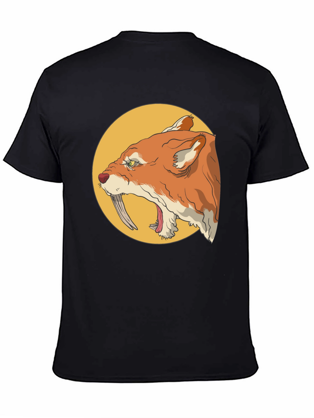 Cool Graphic Tee - Saber-Toothed Cat Design