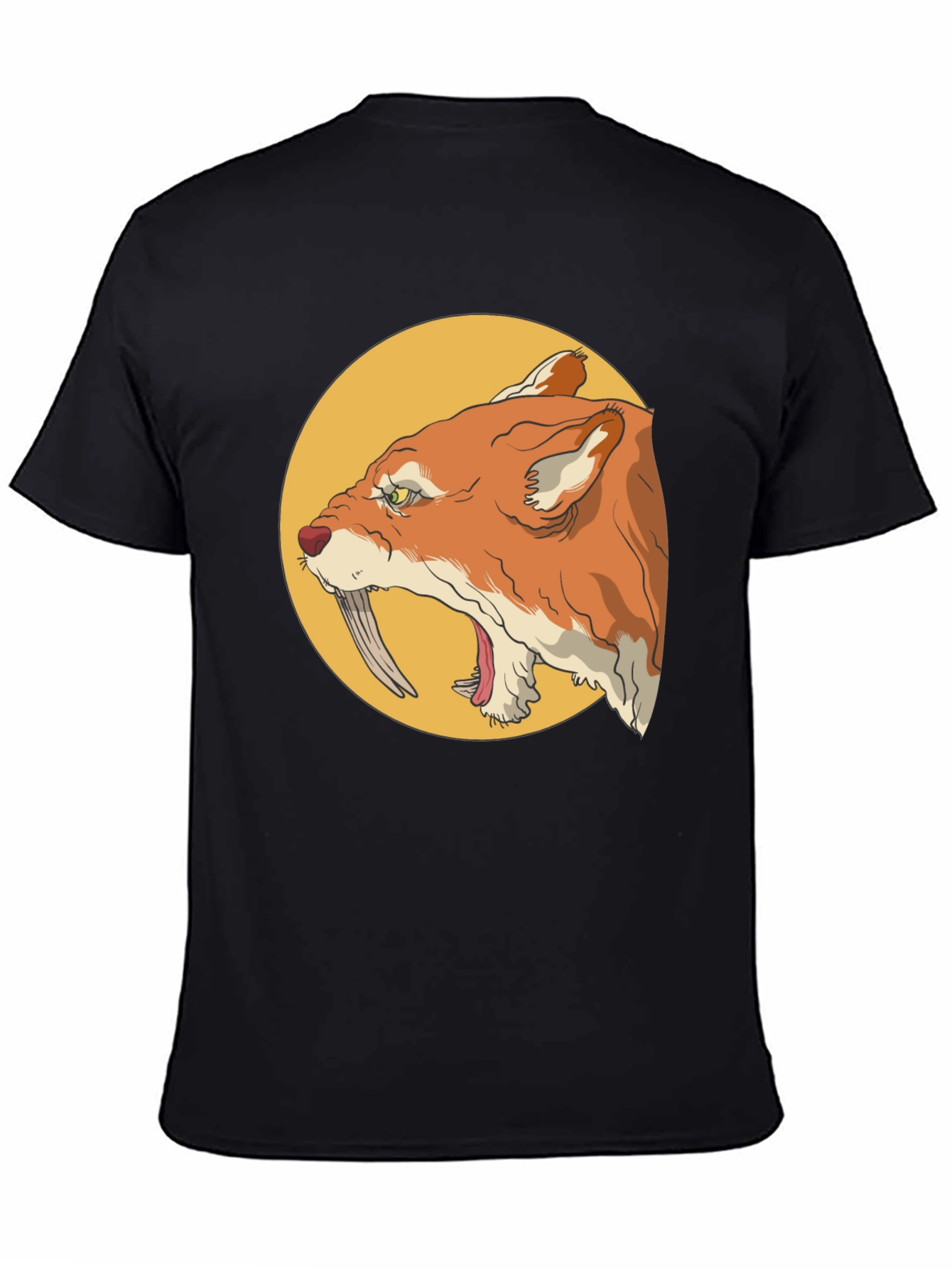 Cool Graphic Tee - Saber-Toothed Cat Design