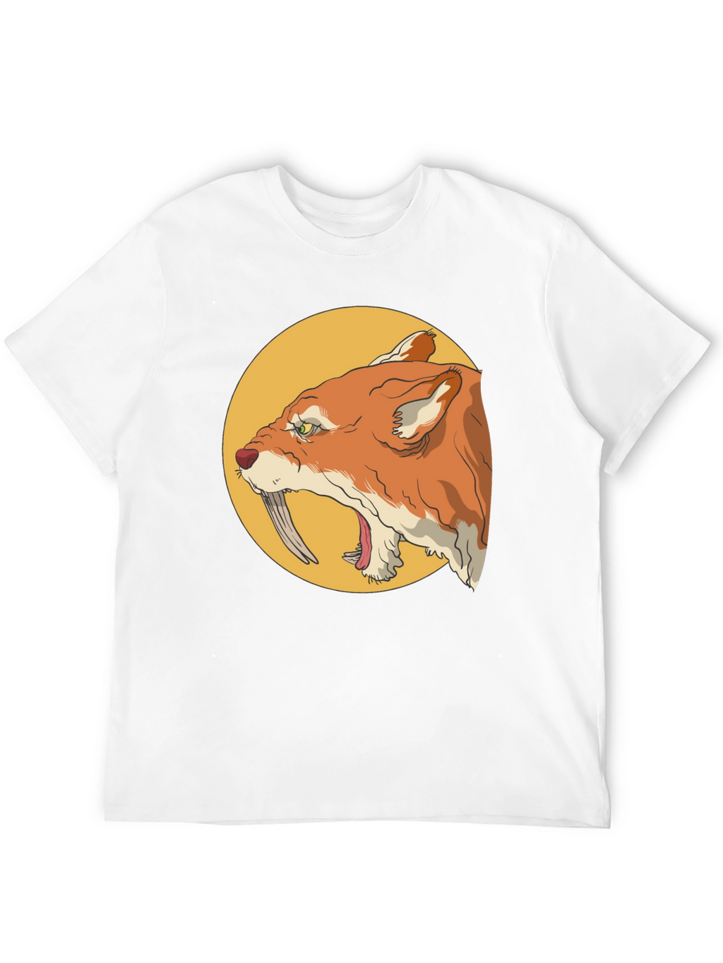 Cool Graphic Tee - Saber-Toothed Cat Design