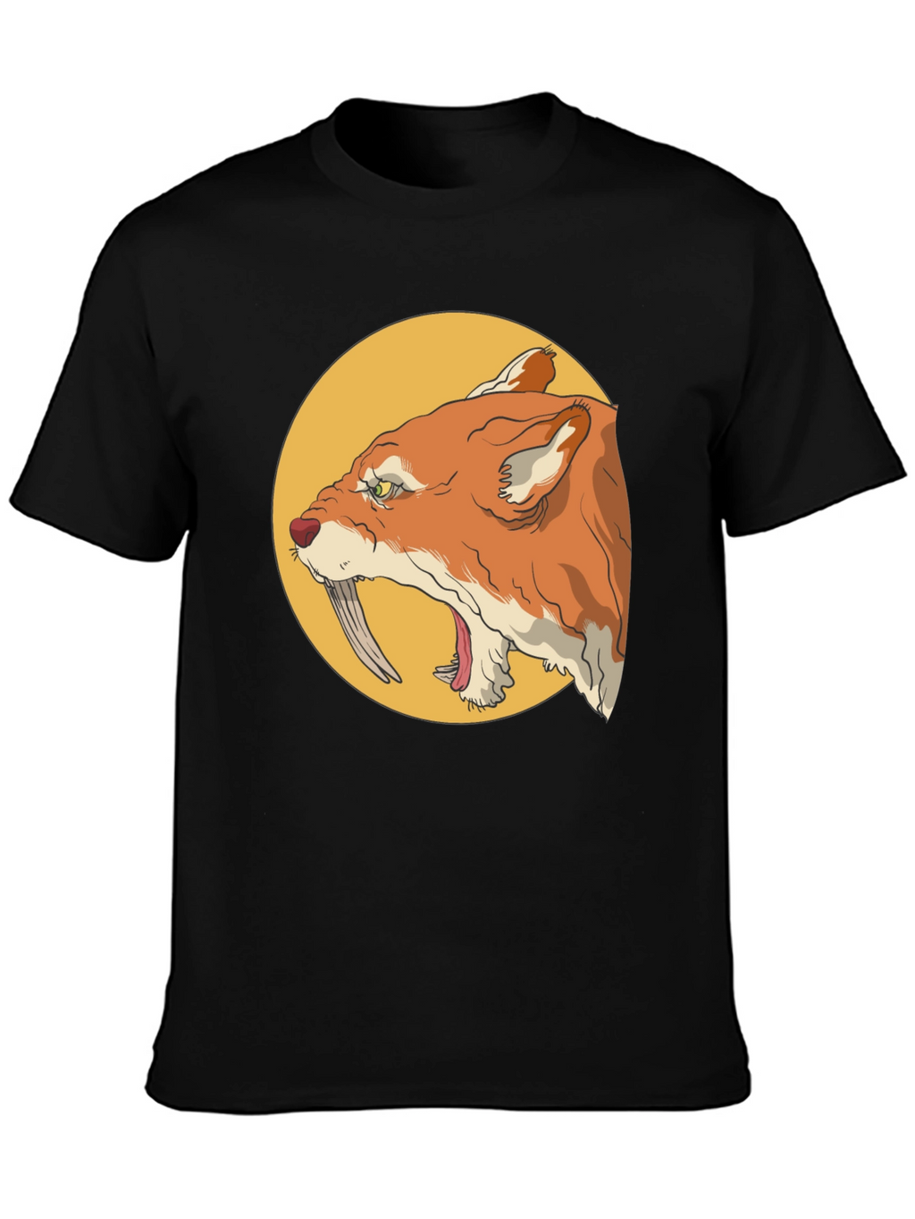 Cool Graphic Tee - Saber-Toothed Cat Design