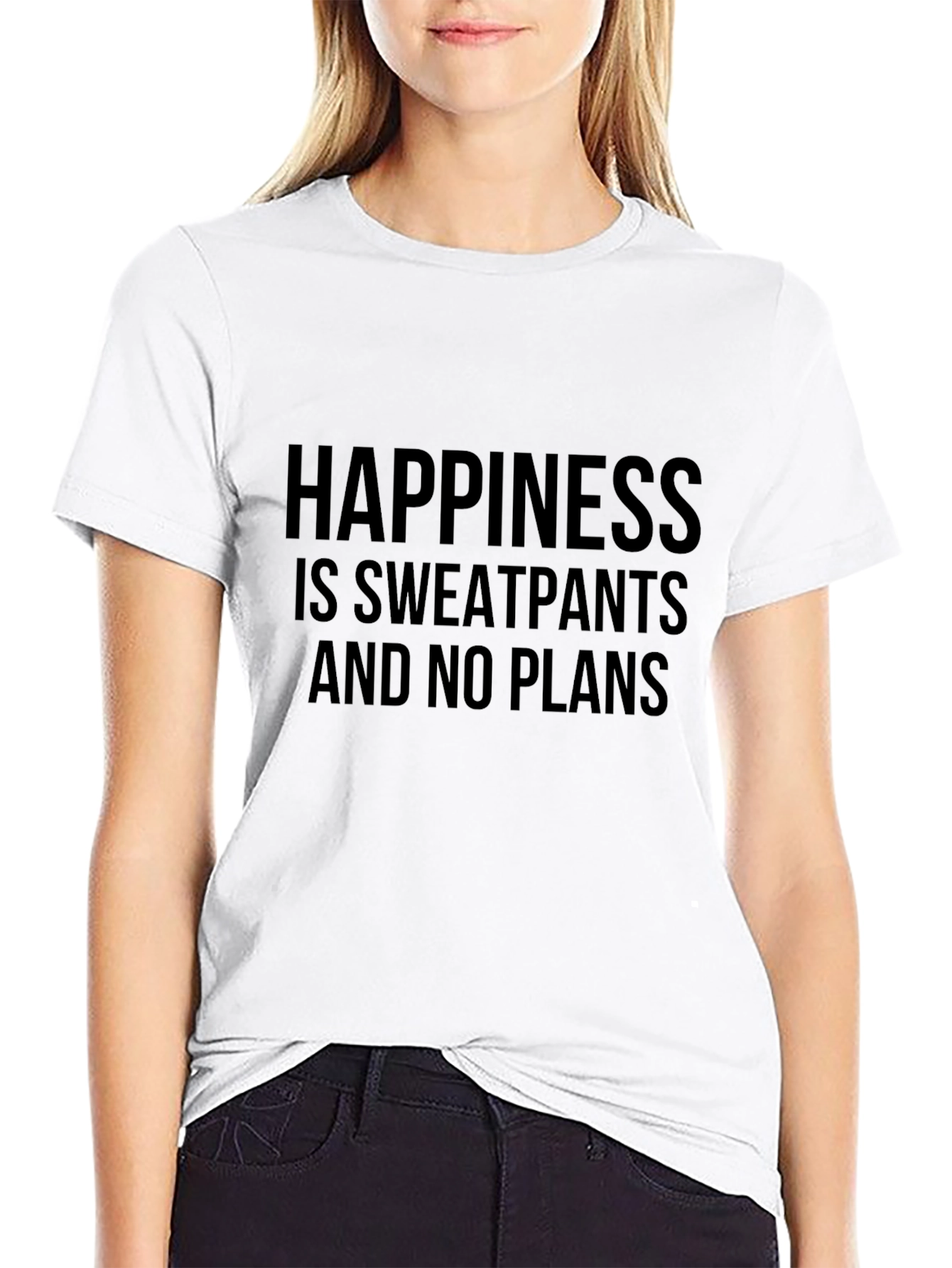 Happiness Sweatpants & No Plans Graphic Tee