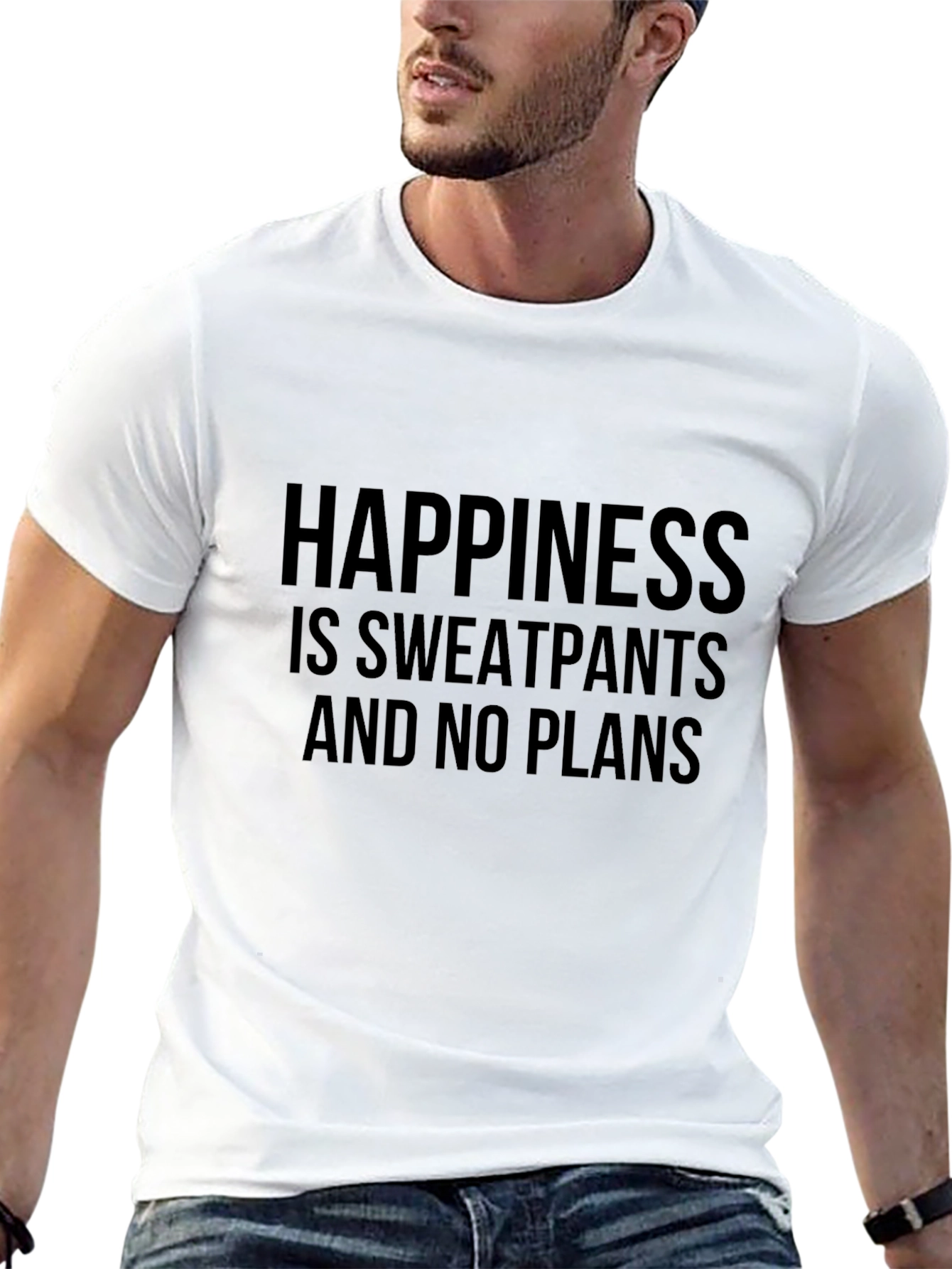 Happiness Sweatpants & No Plans Graphic Tee