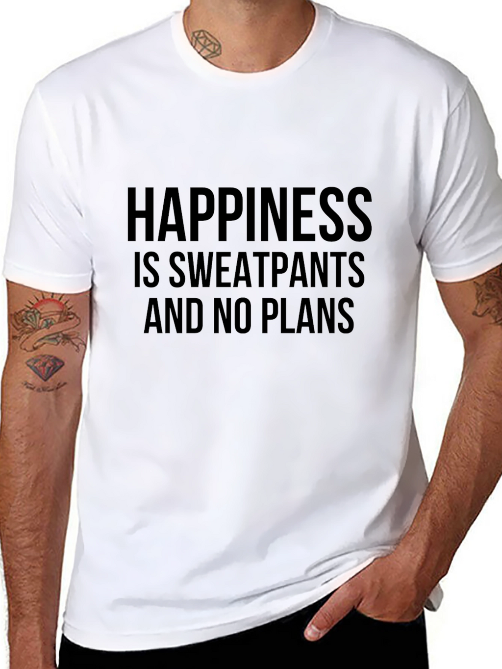 Happiness Sweatpants & No Plans Graphic Tee