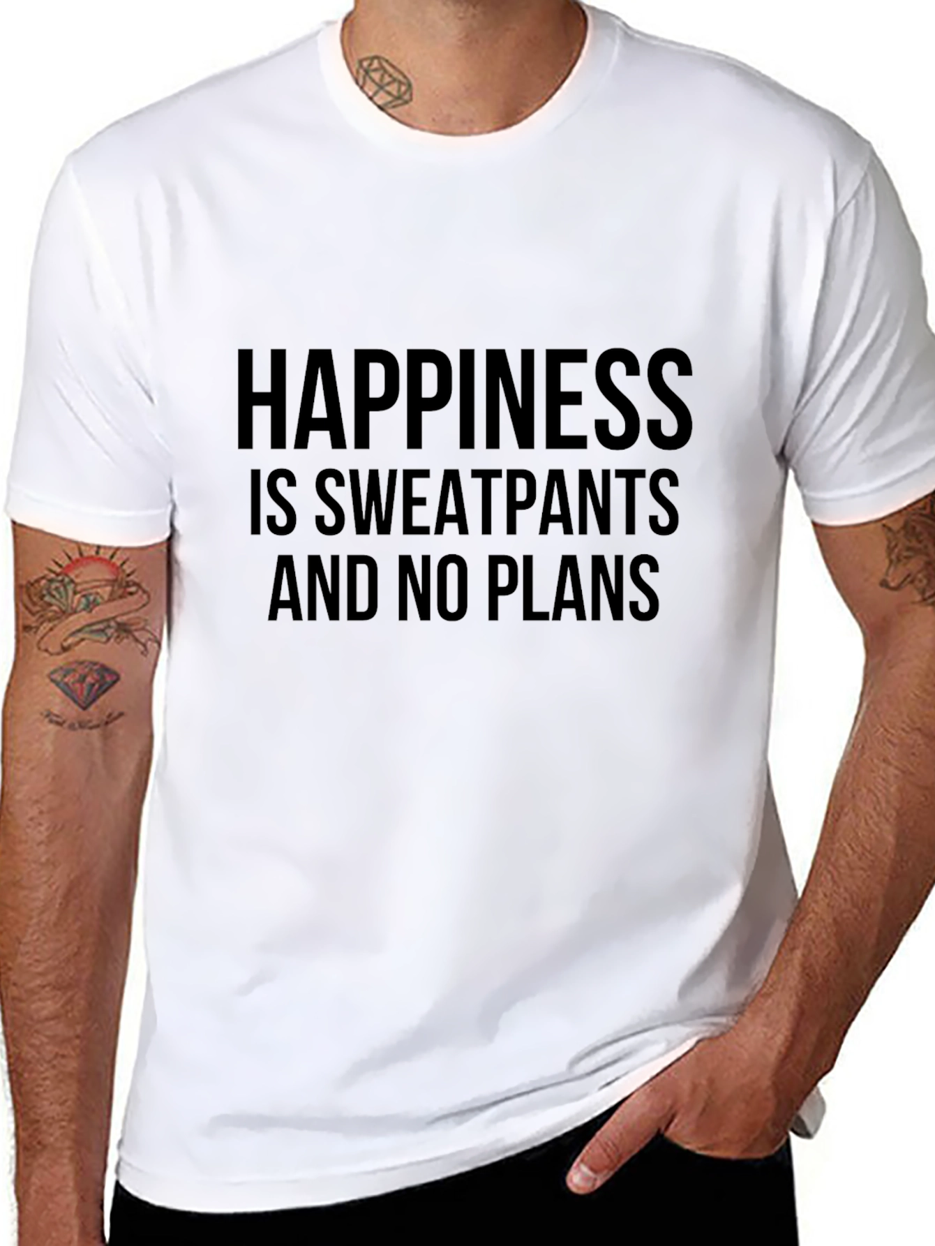 Happiness Sweatpants & No Plans Graphic Tee