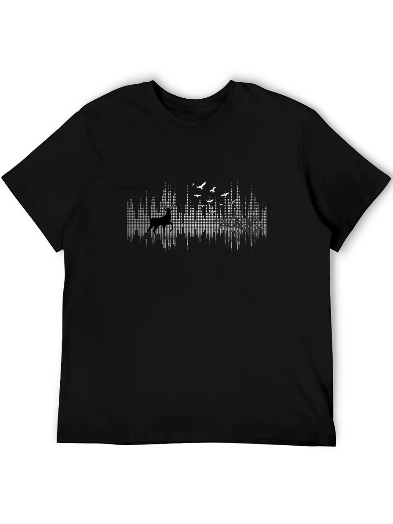 Nature Scene Black Graphic Tee