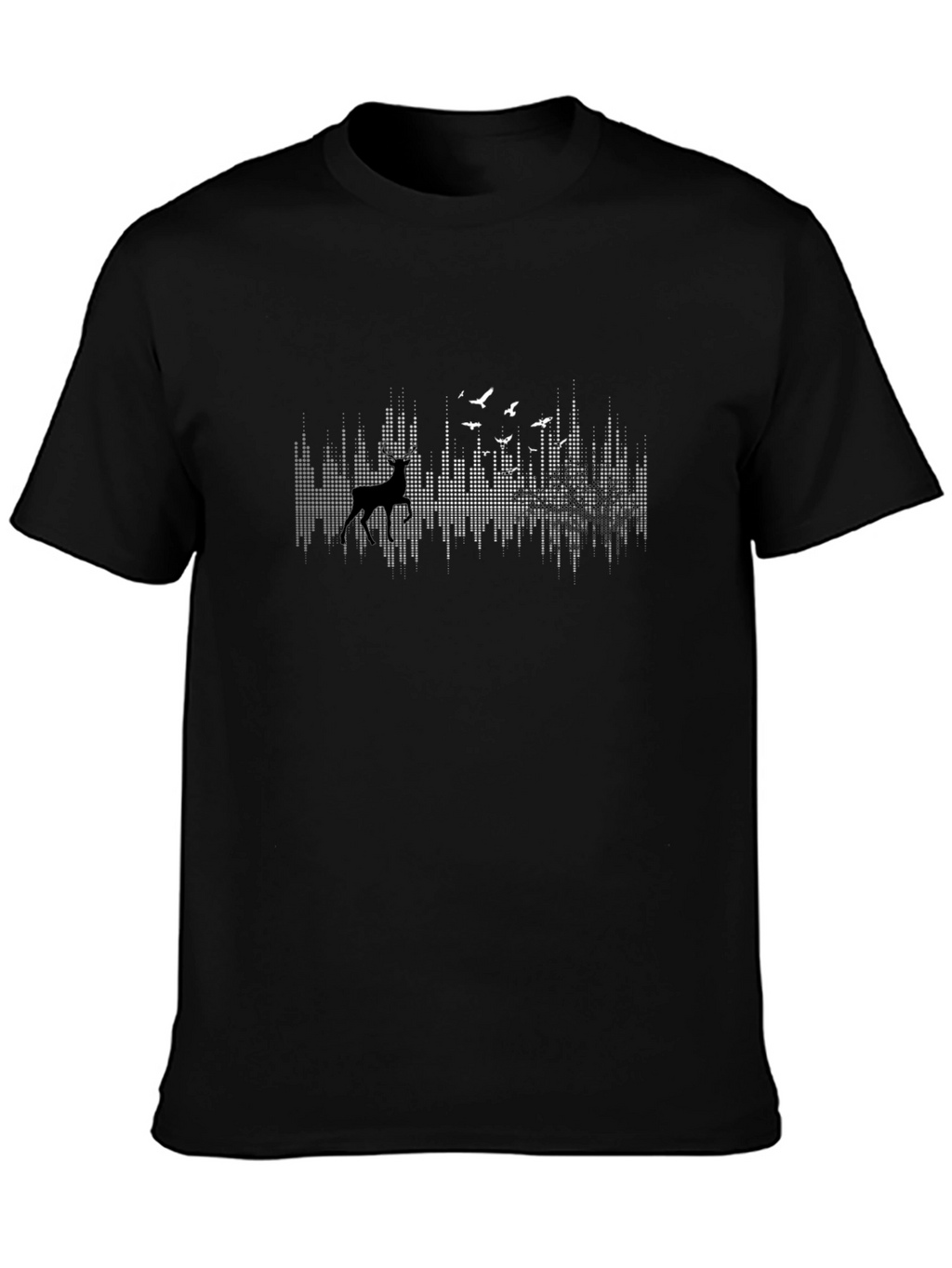 Nature Scene Black Graphic Tee