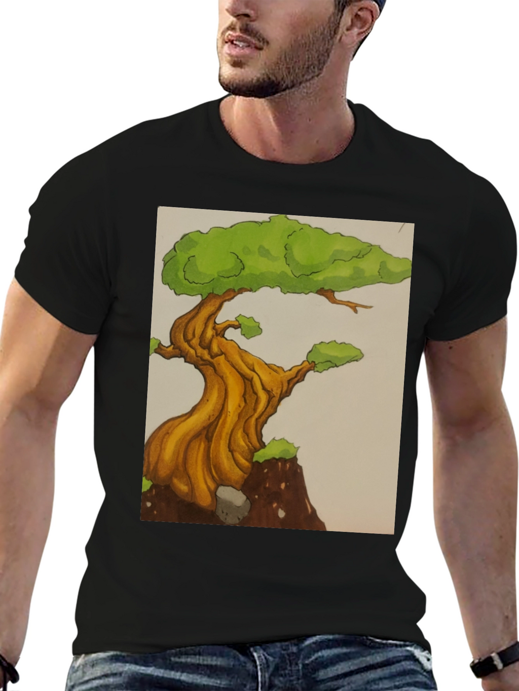 Bonsai Tree Graphic Tee - Unique Design