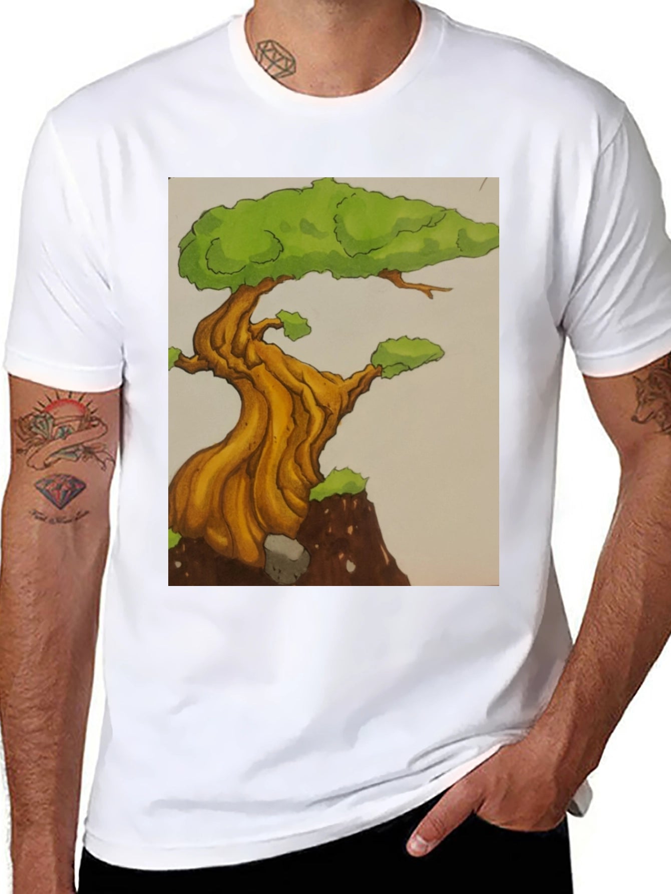 Bonsai Tree Graphic Tee - Unique Design