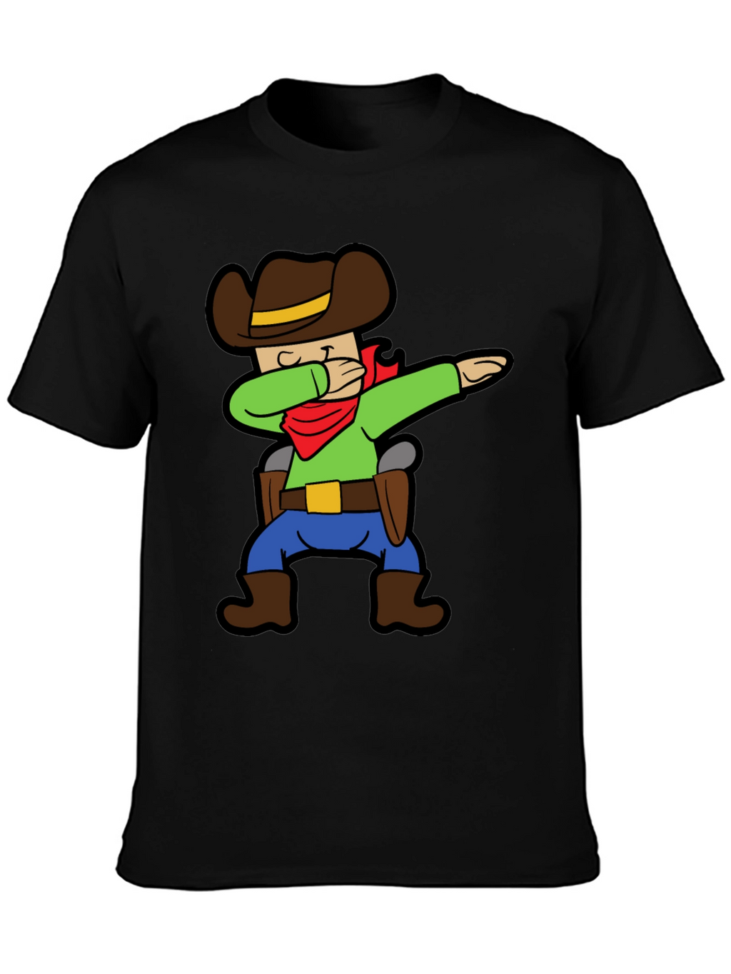Cartoon Cowboy Dabbing Graphic Tee