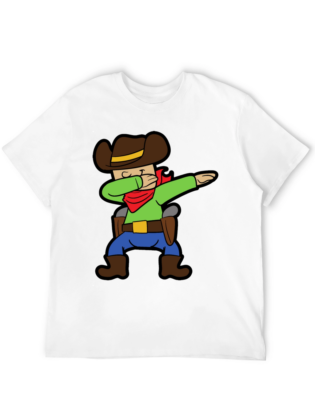 Cartoon Cowboy Dabbing Graphic Tee