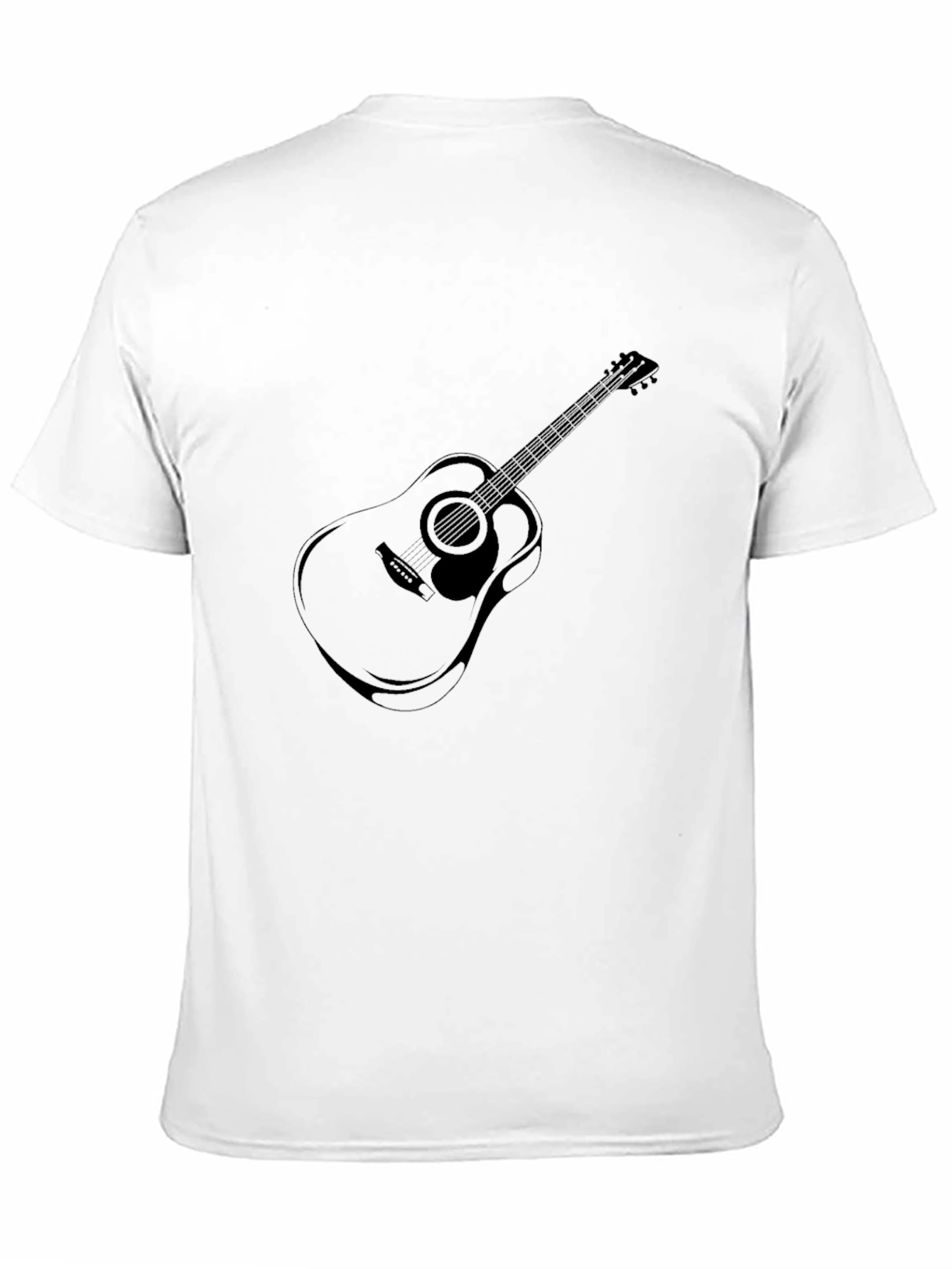 Acoustic Guitar Graphic T-Shirt - Black