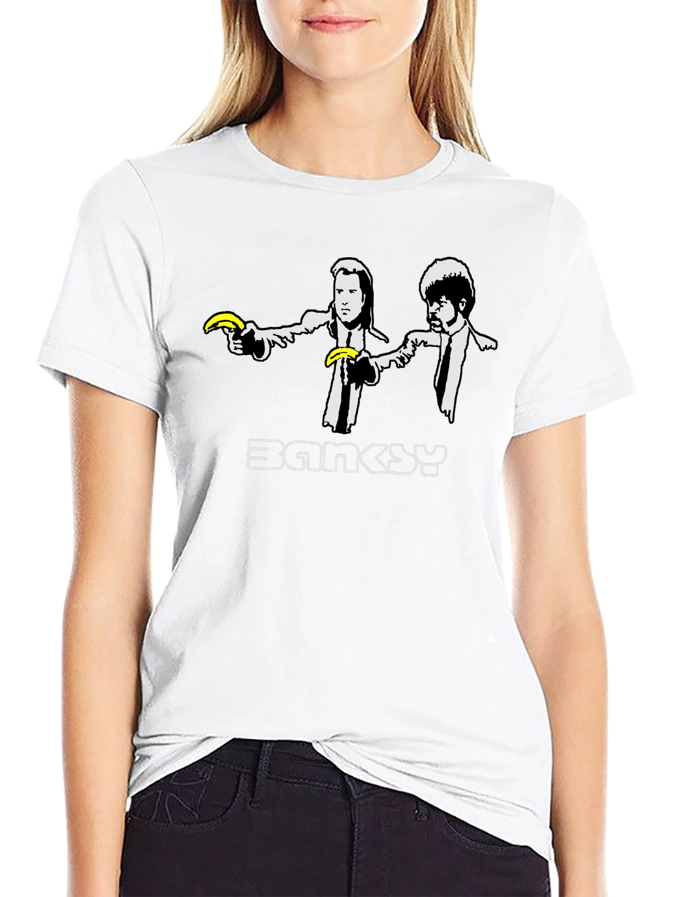 Banksy Pulp Fiction Banana Gun T-Shirt