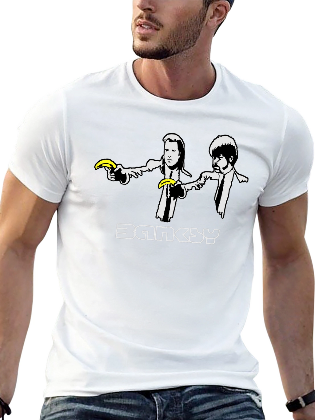 Banksy Pulp Fiction Banana Gun T-Shirt