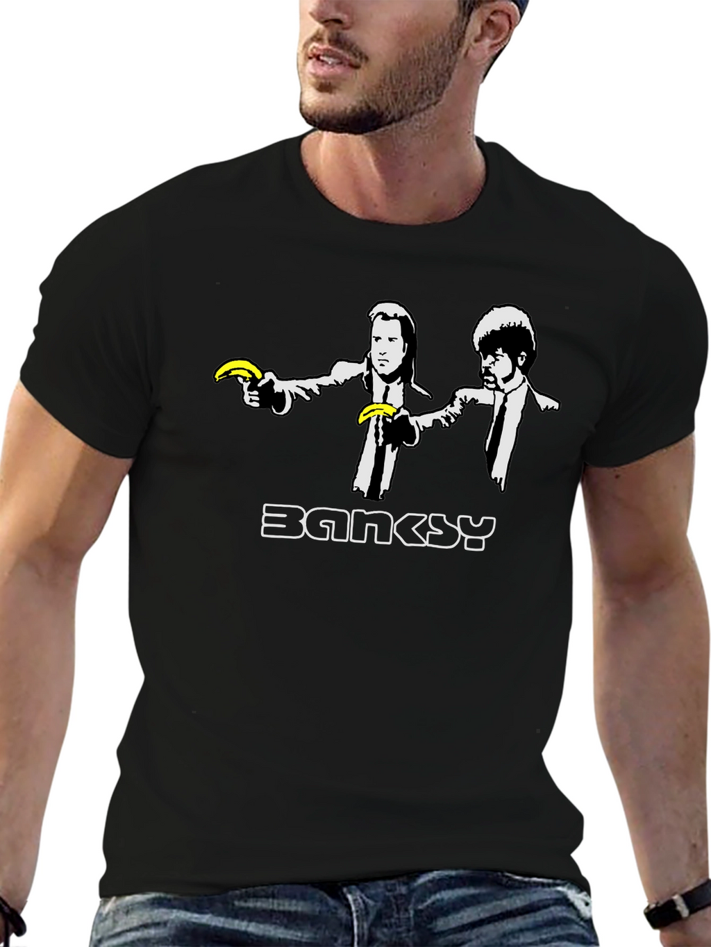 Banksy Pulp Fiction Banana Gun T-Shirt