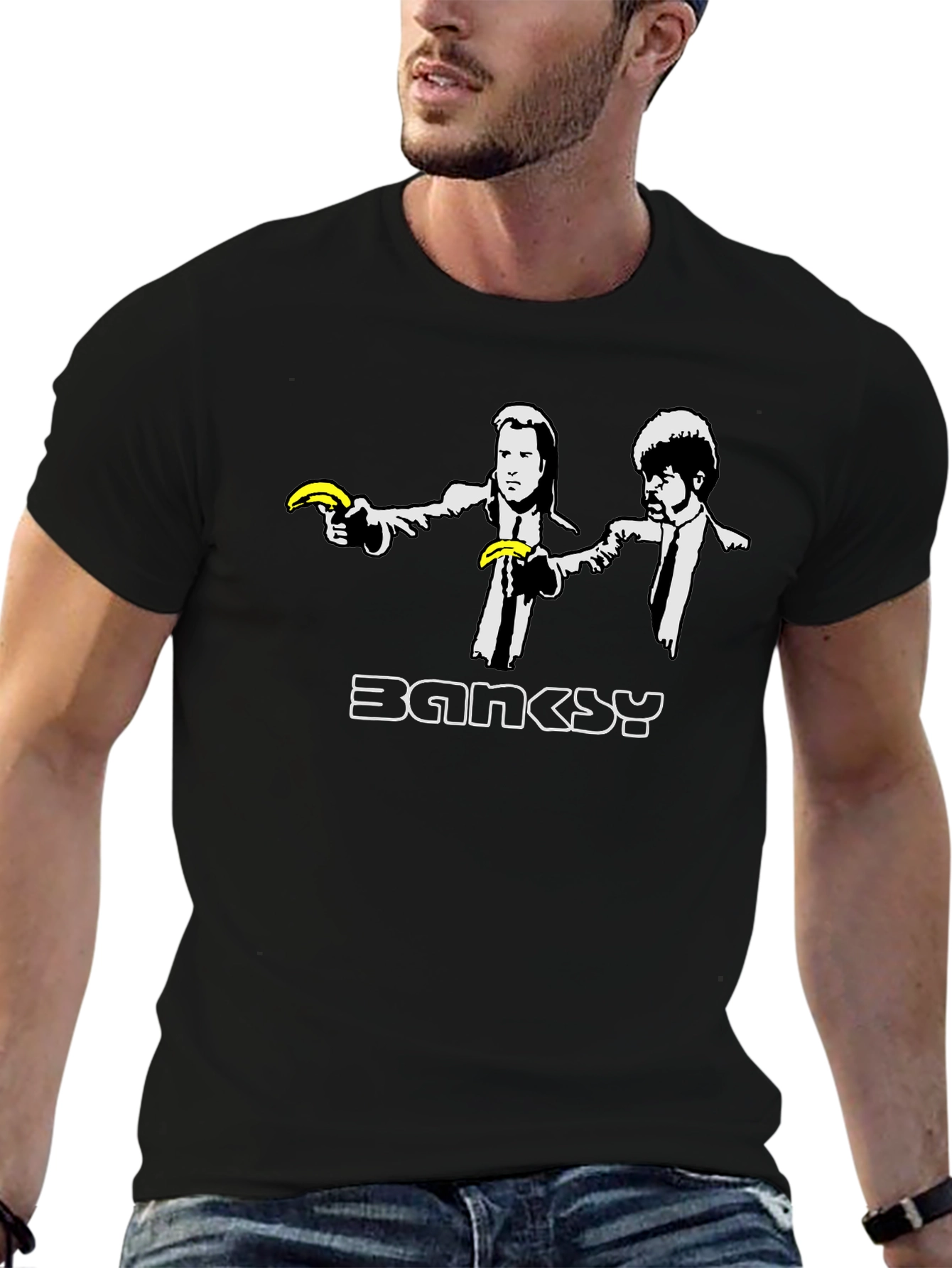 Banksy Pulp Fiction Banana Gun T-Shirt