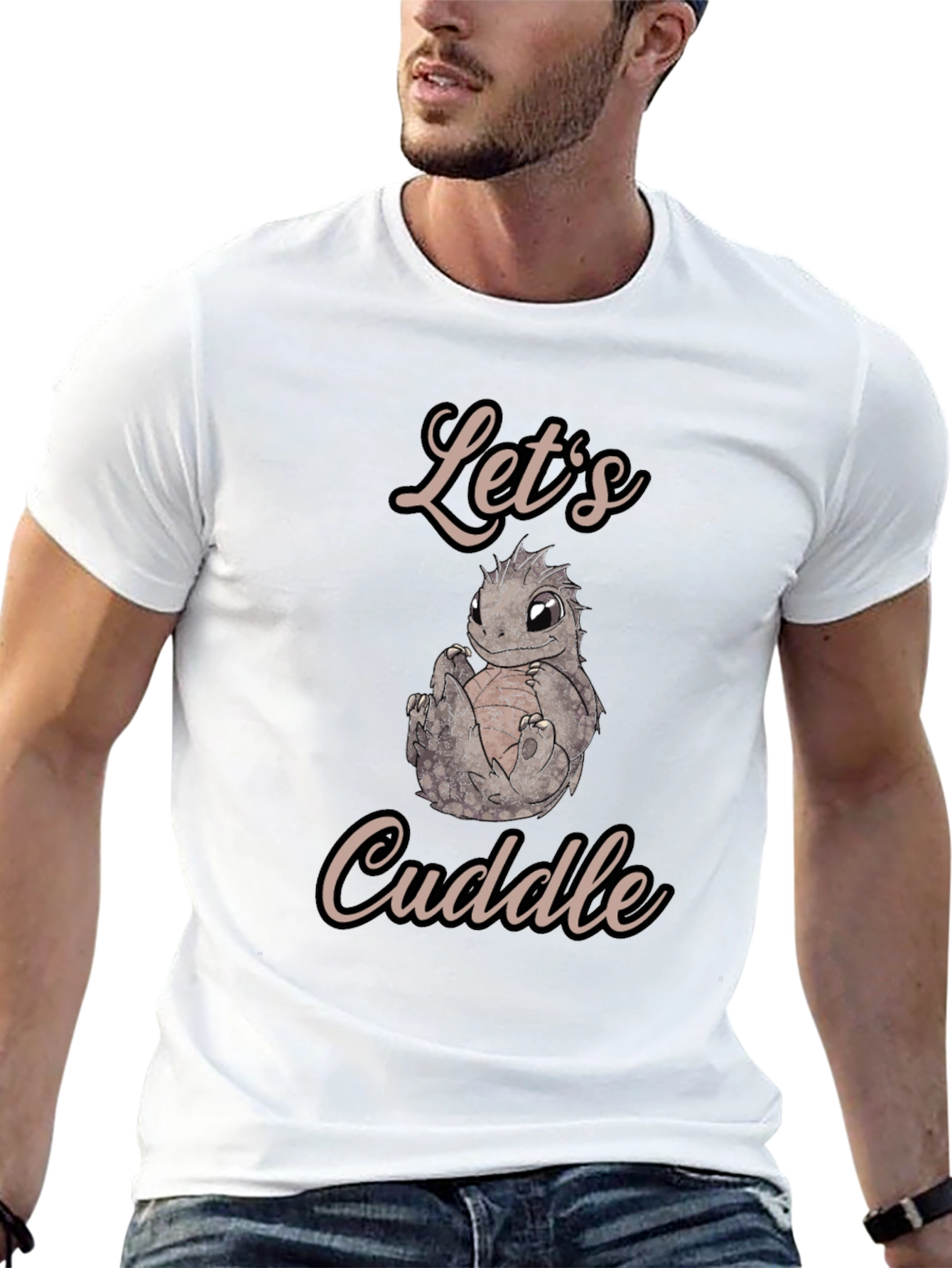 Cute Lizard Cuddle T-Shirt - Soft Cotton Blend