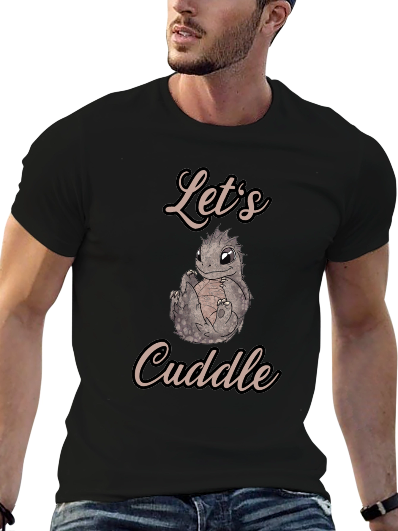 Cute Lizard Cuddle T-Shirt - Soft Cotton Blend