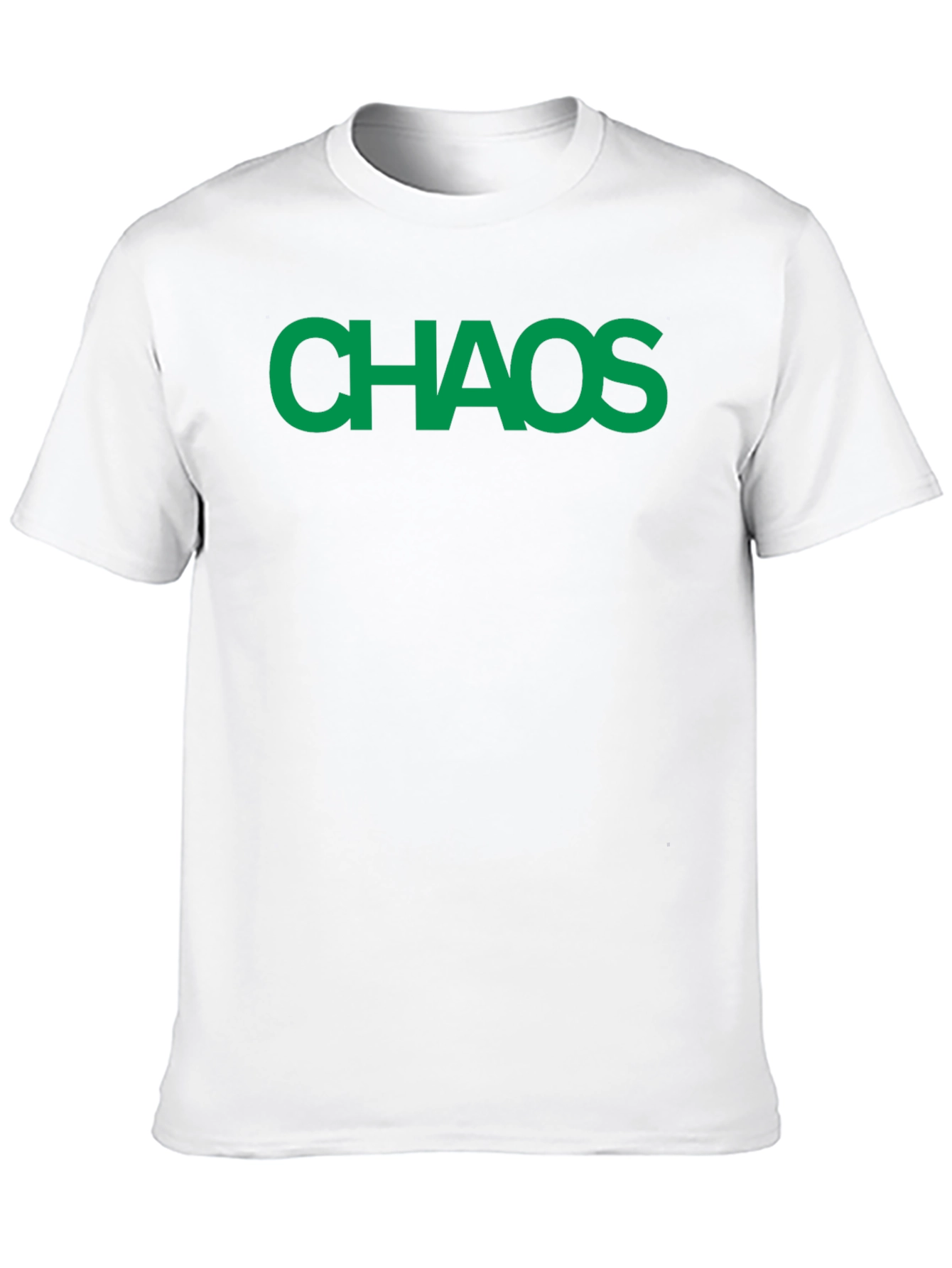 Chaos T-Shirt - Bold Green Text on Black