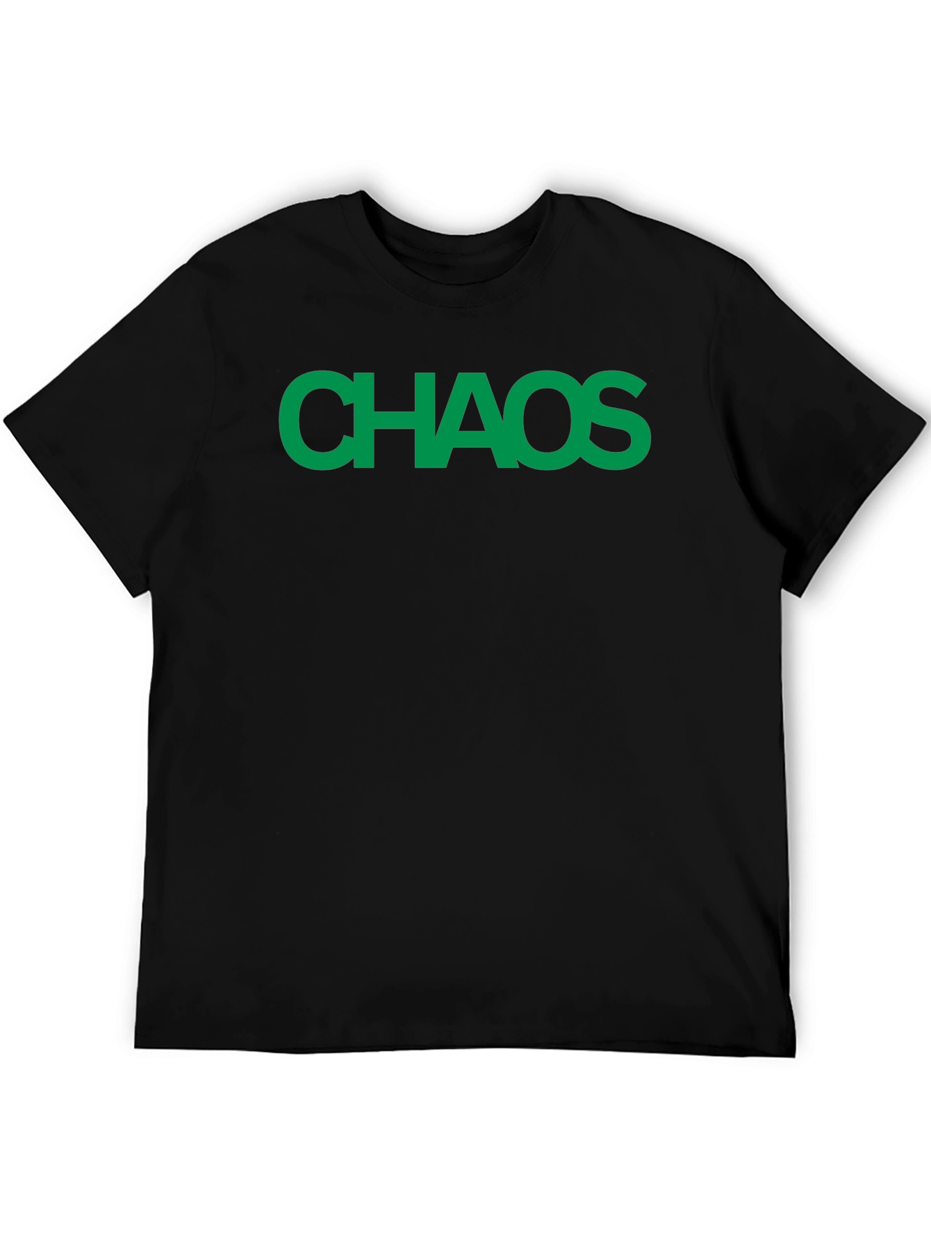 Chaos T-Shirt - Bold Green Text on Black