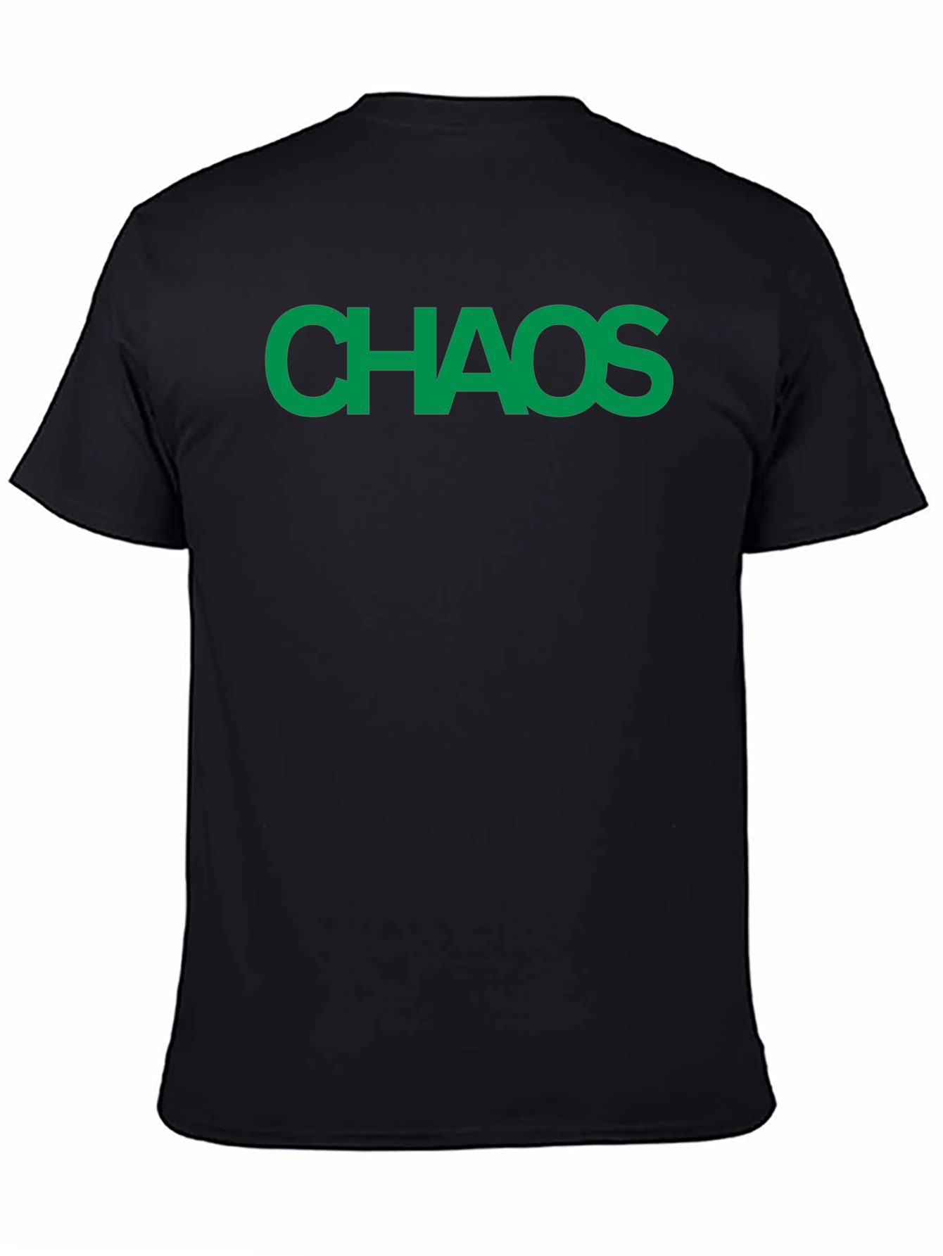 Chaos T-Shirt - Bold Green Text on Black