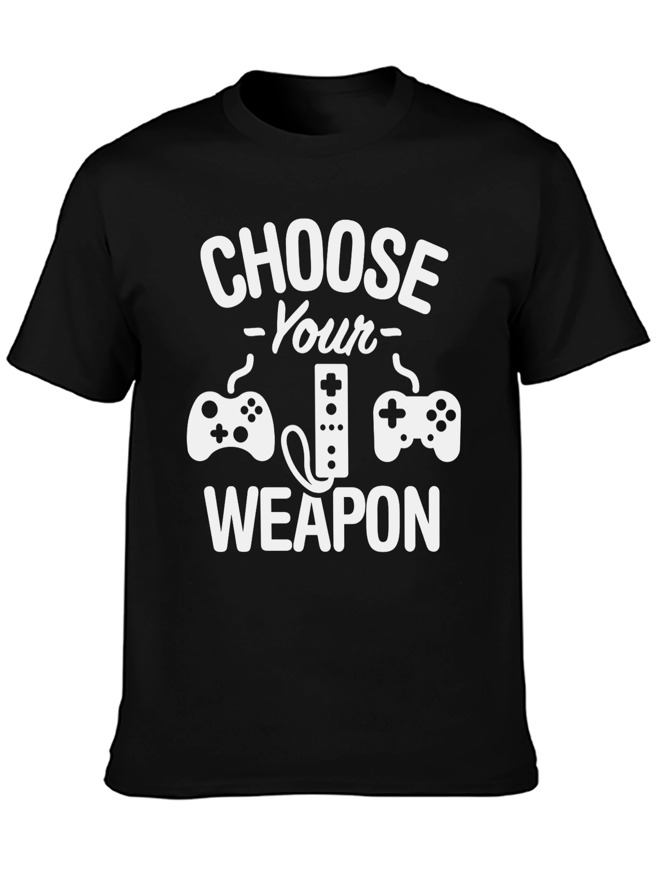 Choose Your Weapon Gamer T-Shirt - Black Cotton Tee