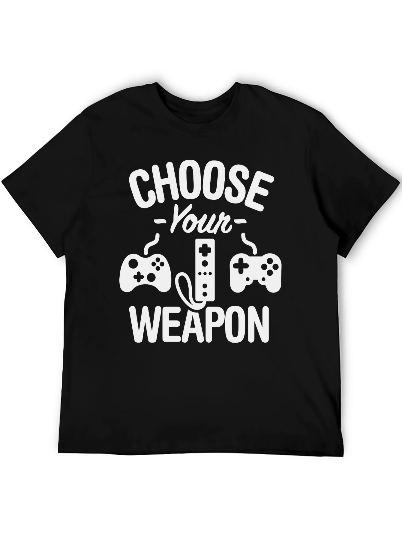 Choose Your Weapon Gamer T-Shirt - Black Cotton Tee