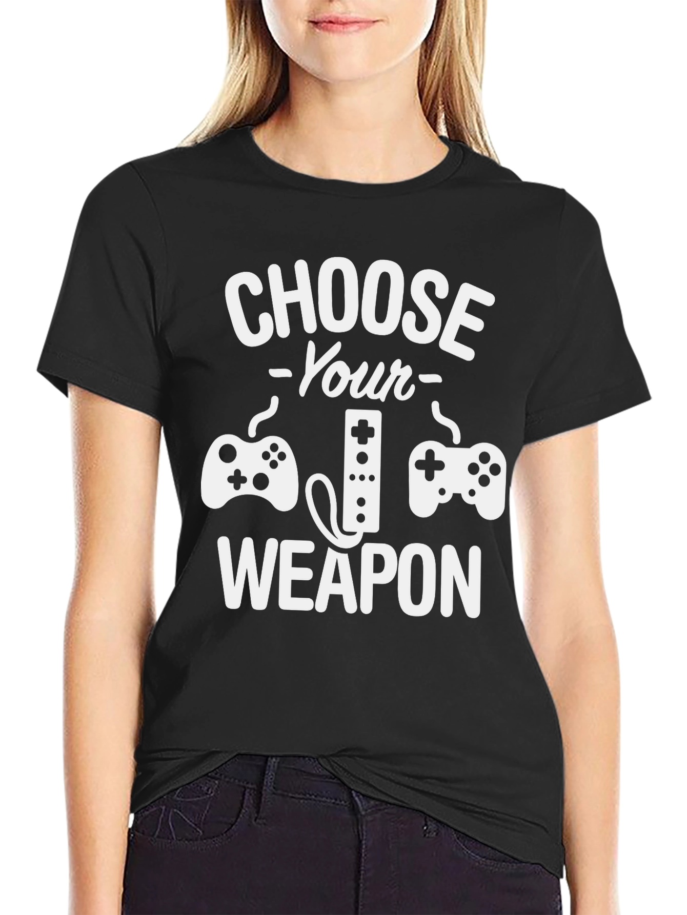 Choose Your Weapon Gamer T-Shirt - Black Cotton Tee