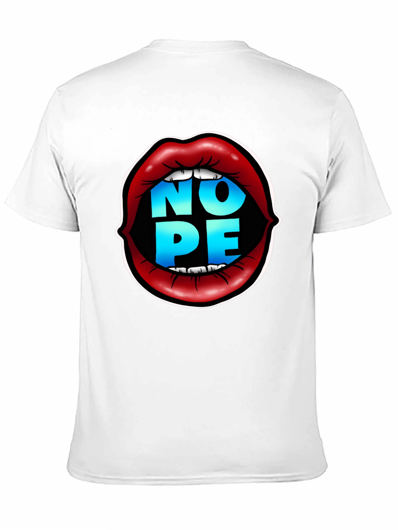 Nope Lips Graphic Tee - Bold Statement T-Shirt
